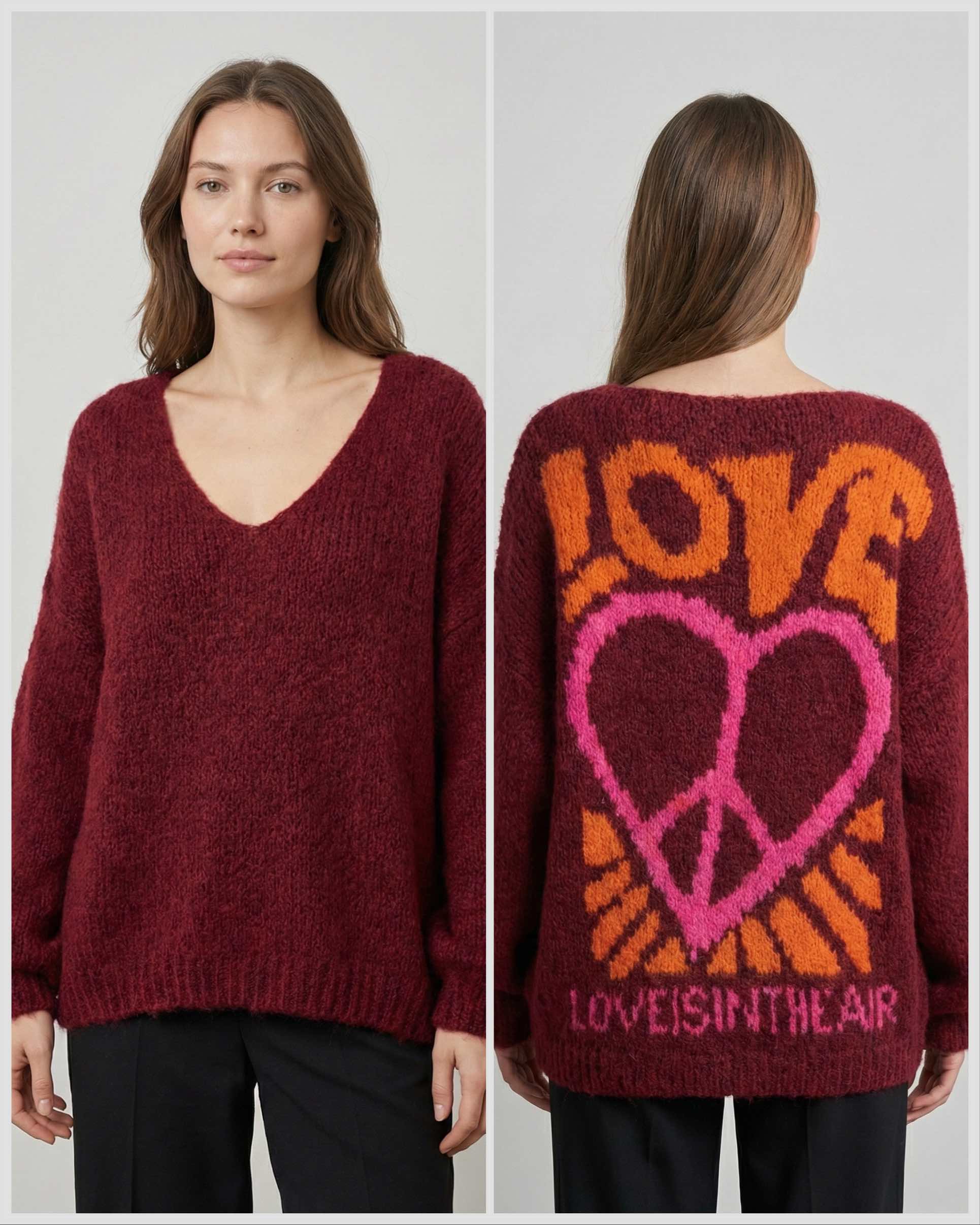 Cultural Jacquard V-neck Sweater art. 21568