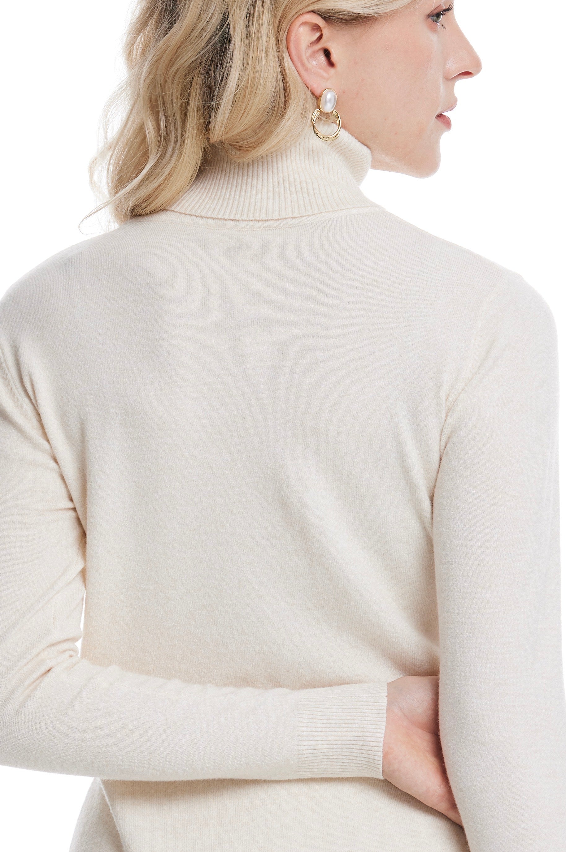 High-neck long sleeves base sweater rc067