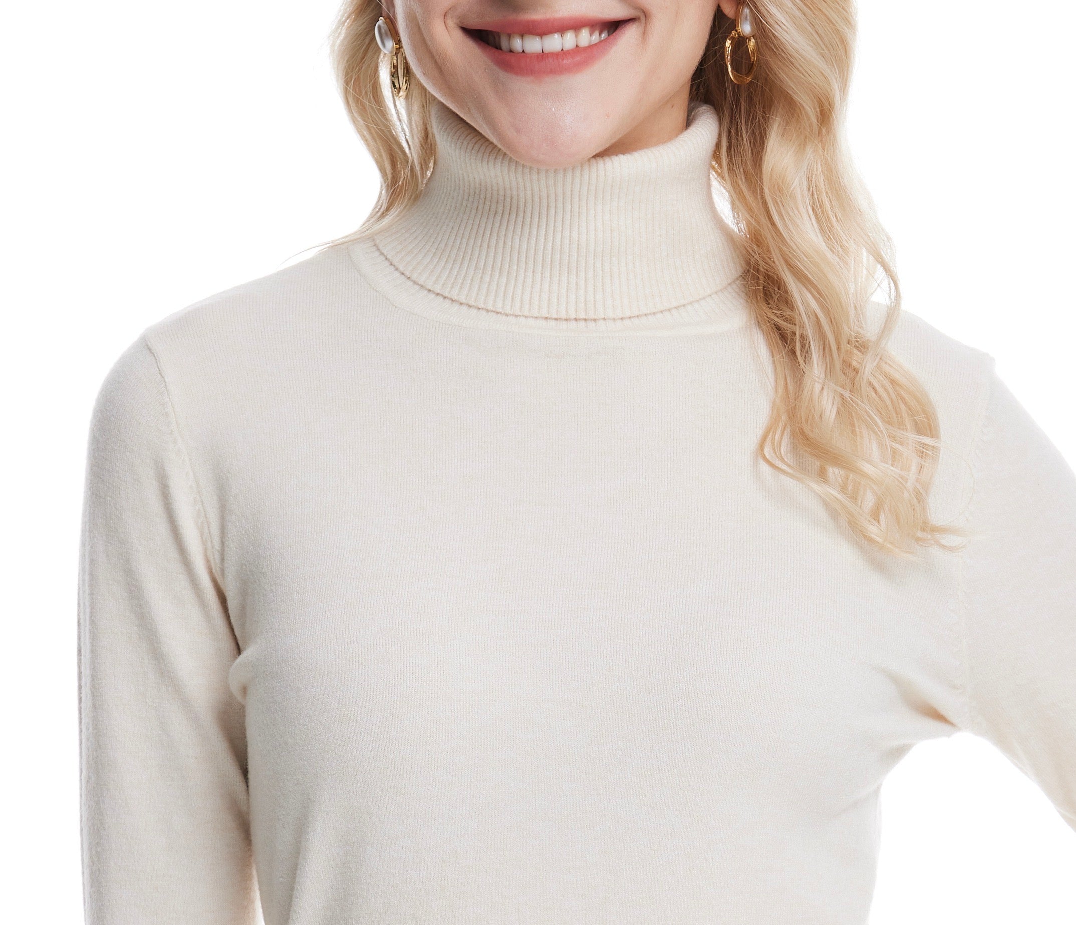High-neck long sleeves base sweater rc067