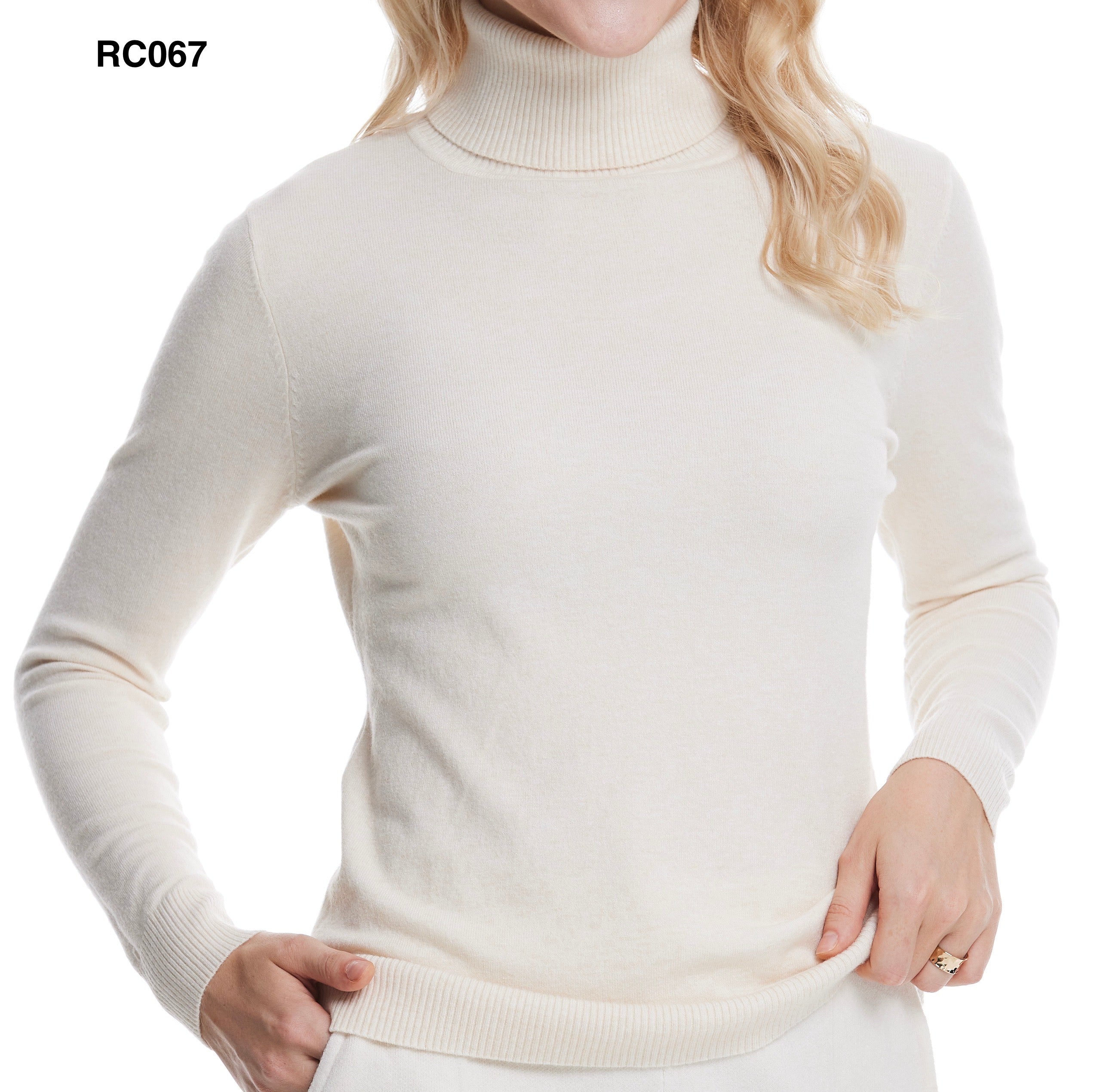 High-neck long sleeves base sweater rc067