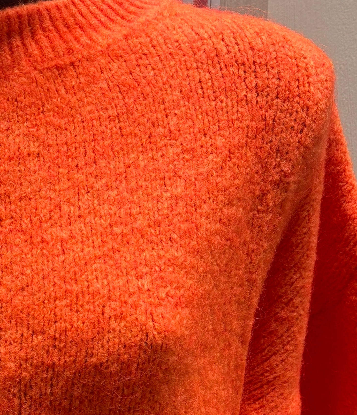 maglione a maniche corte in alpaca
