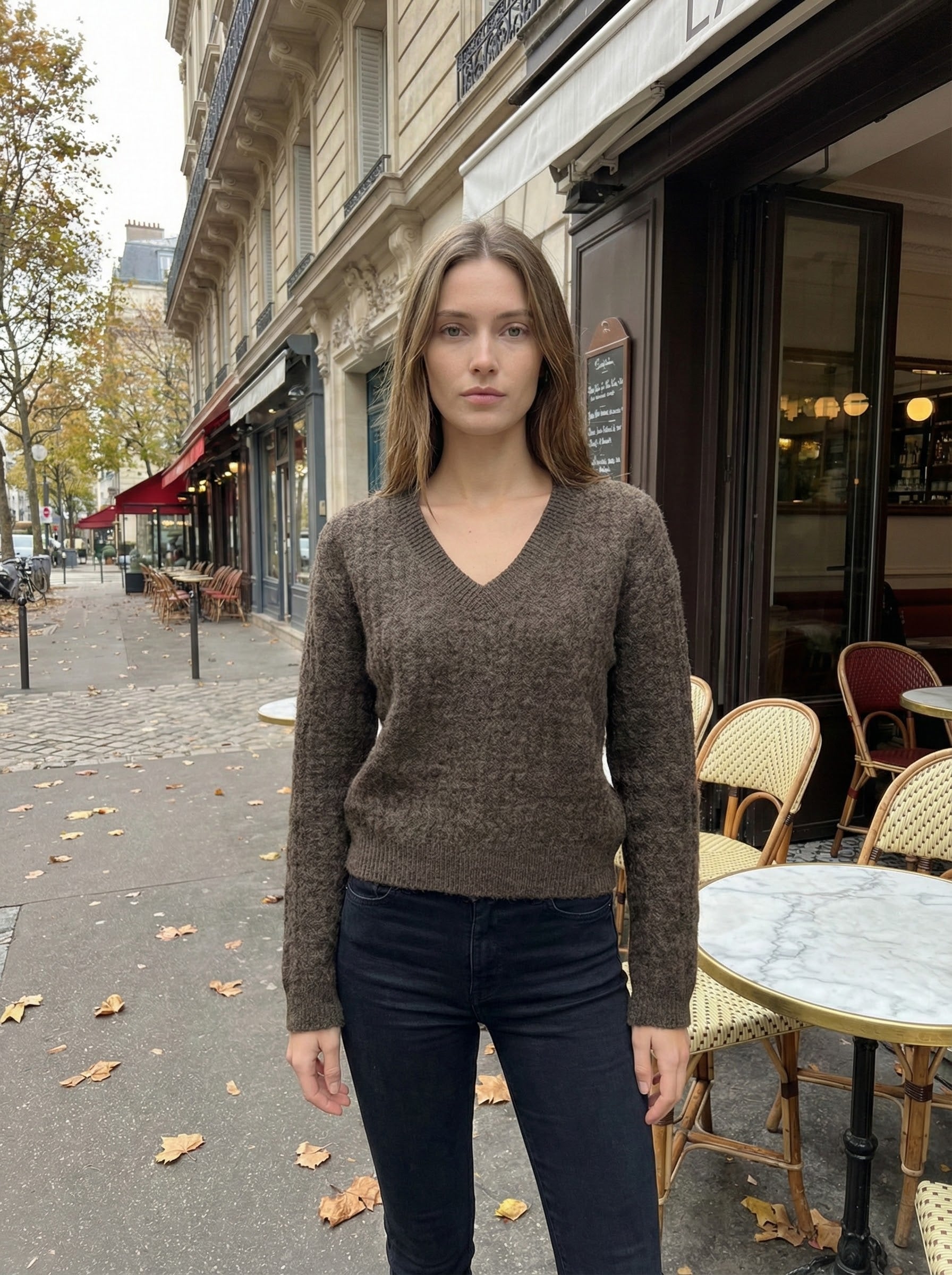 V neck long sleeve HZ906