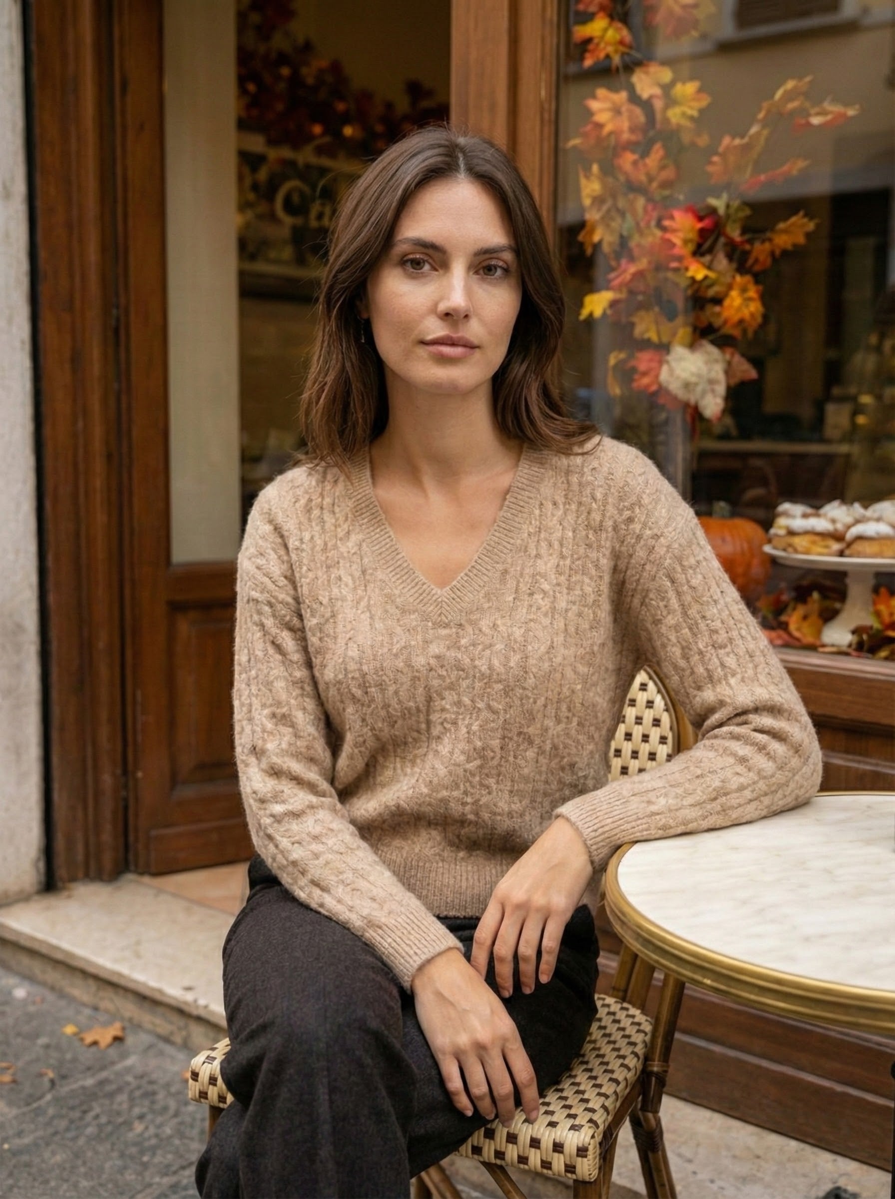 V neck long sleeve HZ906