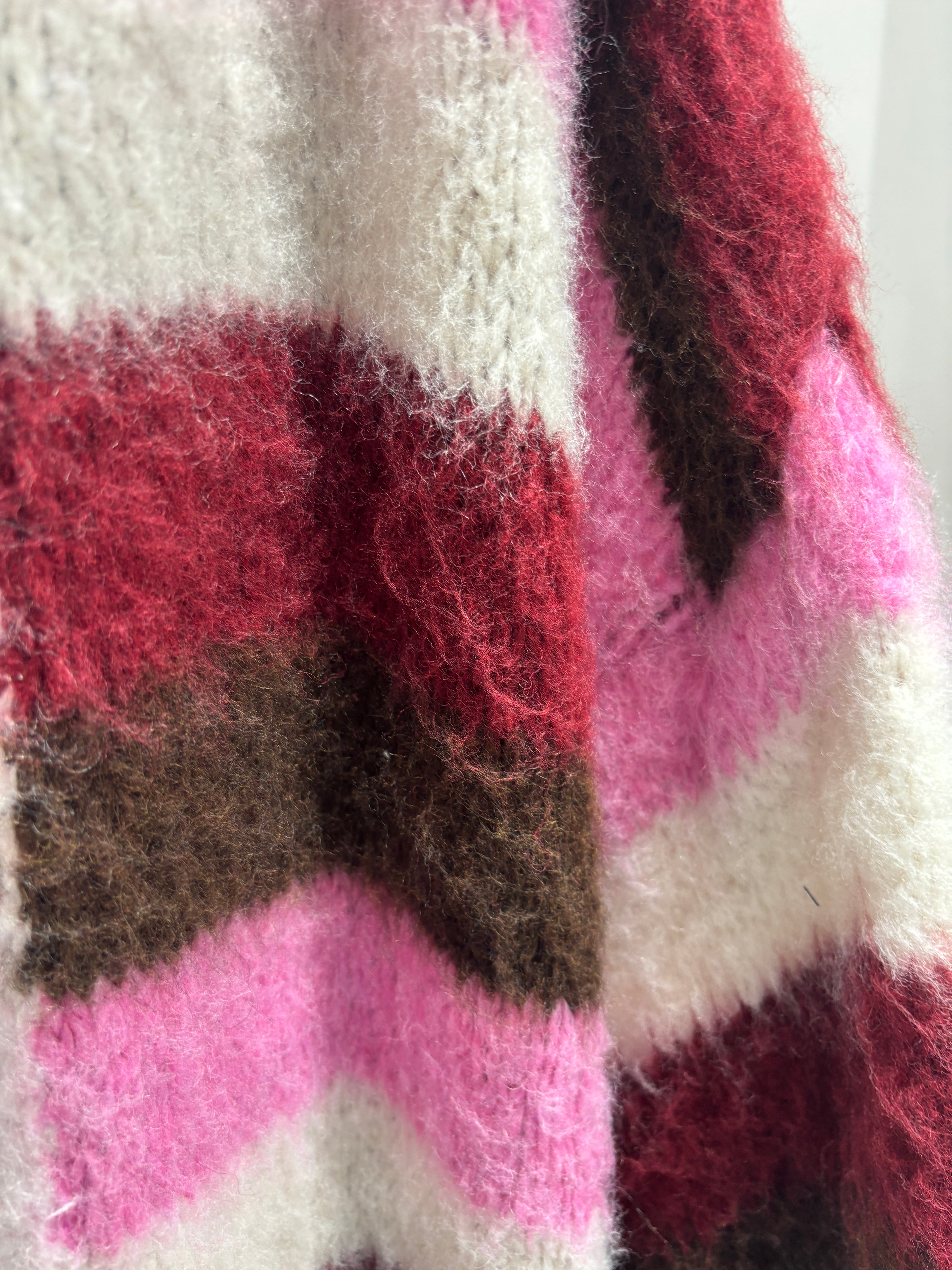 Color-blocked sweater coat art. 21385