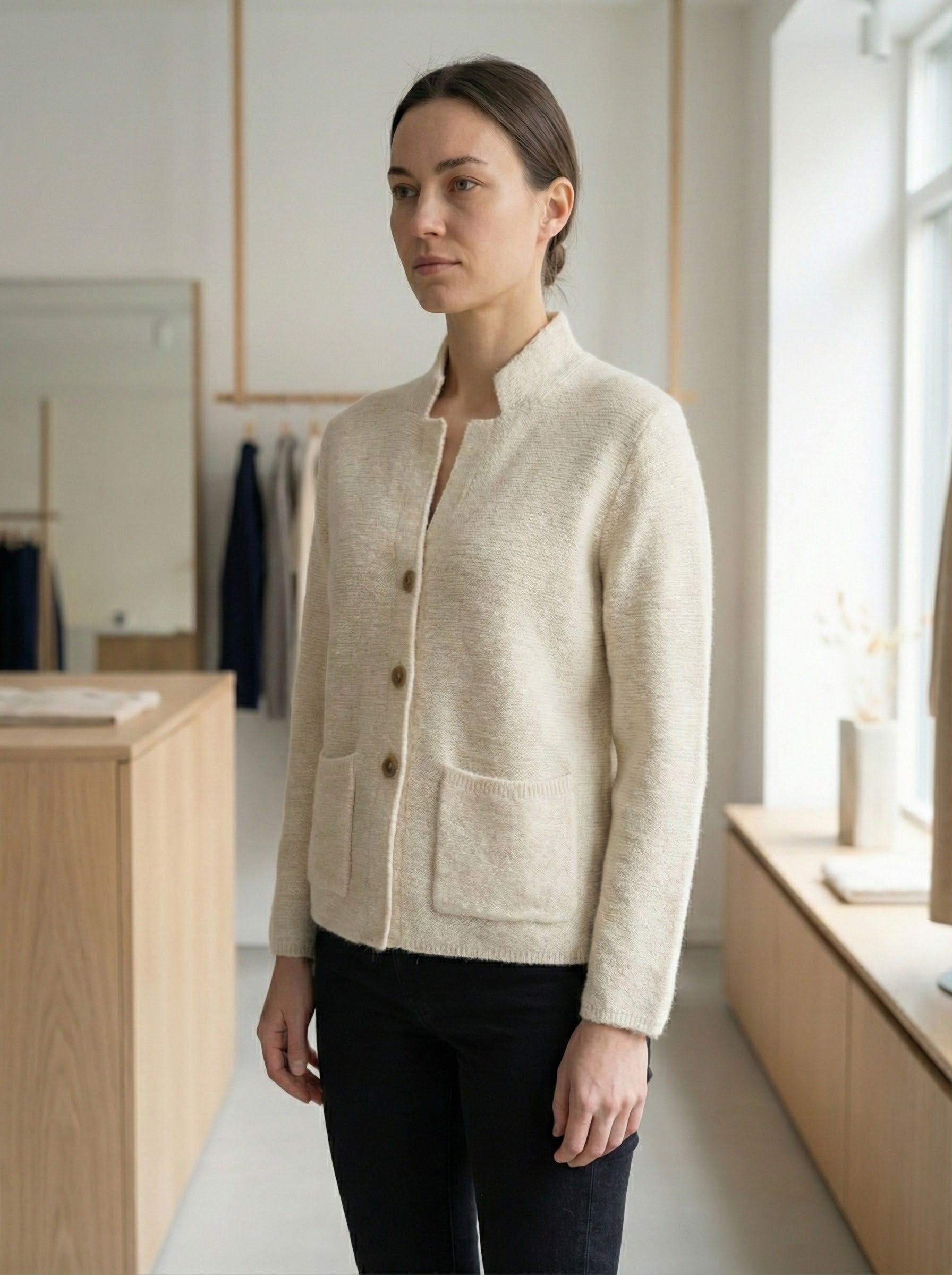 Maglioni, cappotti e giacche per la primavera, l'autunno e l'inverno