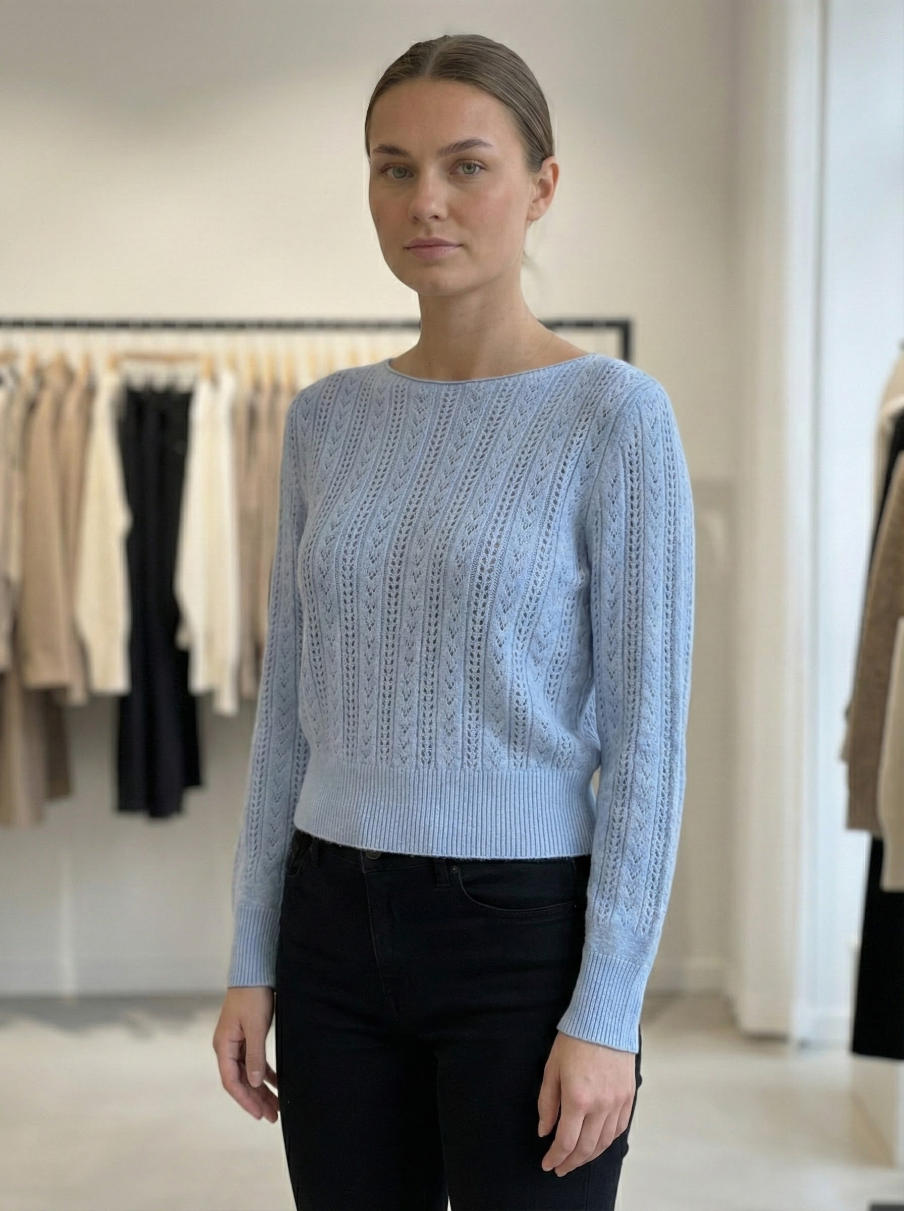 Openwork skin-friendly sweater gd21153