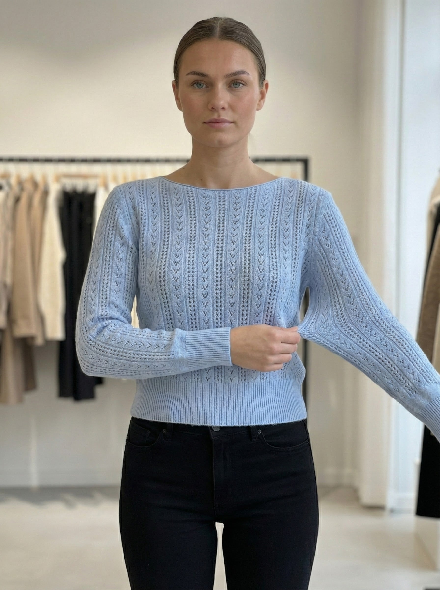 Openwork skin-friendly sweater gd21153