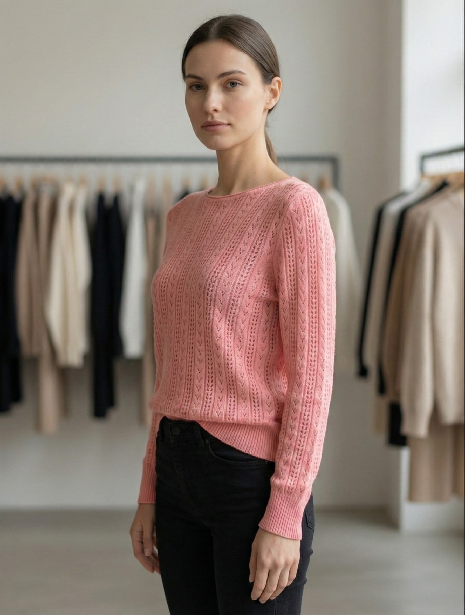 Openwork skin-friendly sweater gd21153