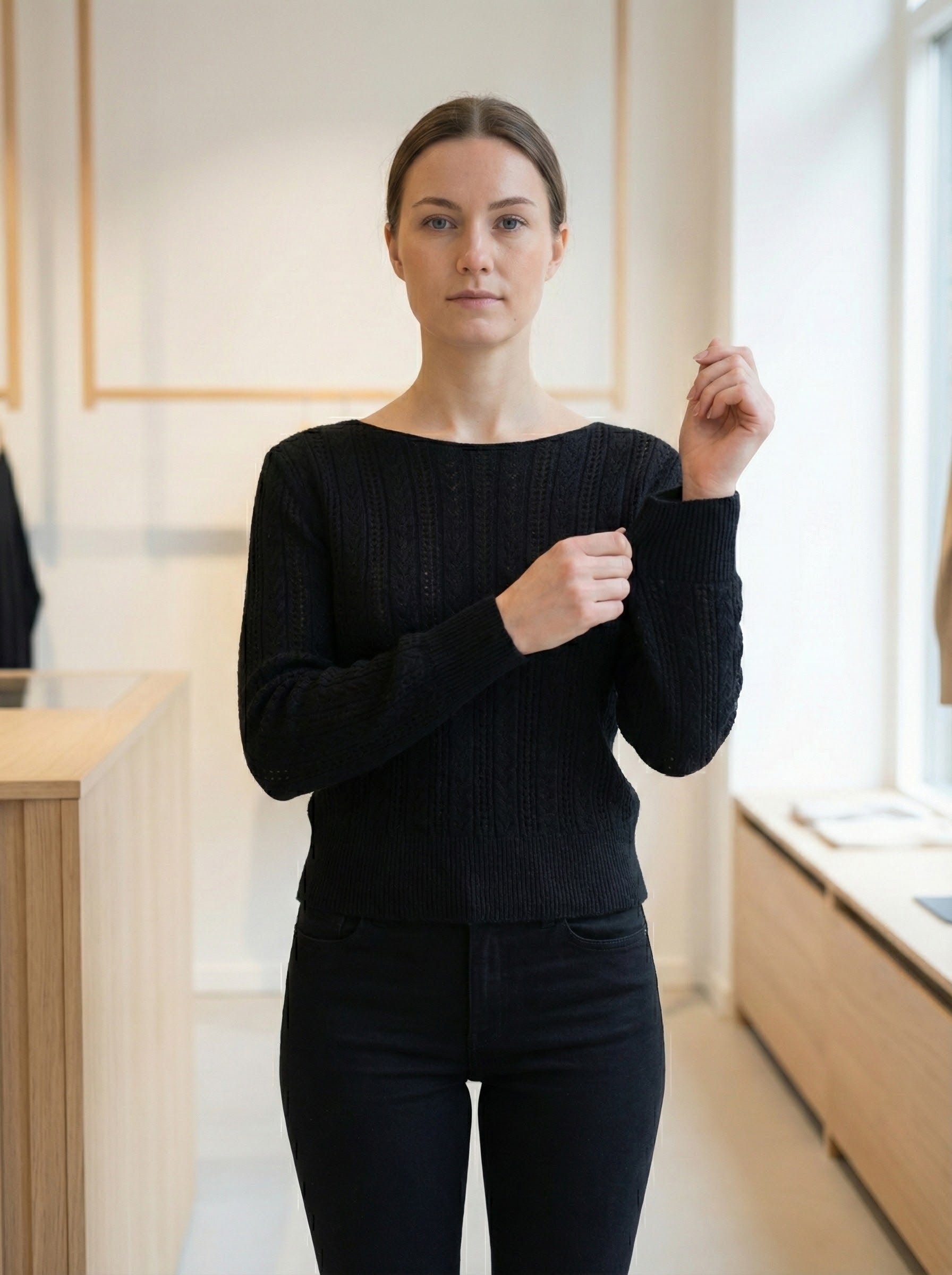 Openwork skin-friendly sweater gd21153