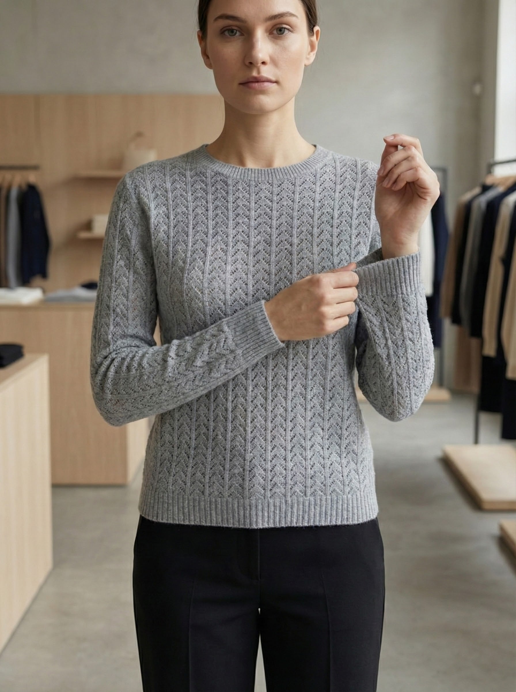 Openwork skin-friendly sweate gd1531