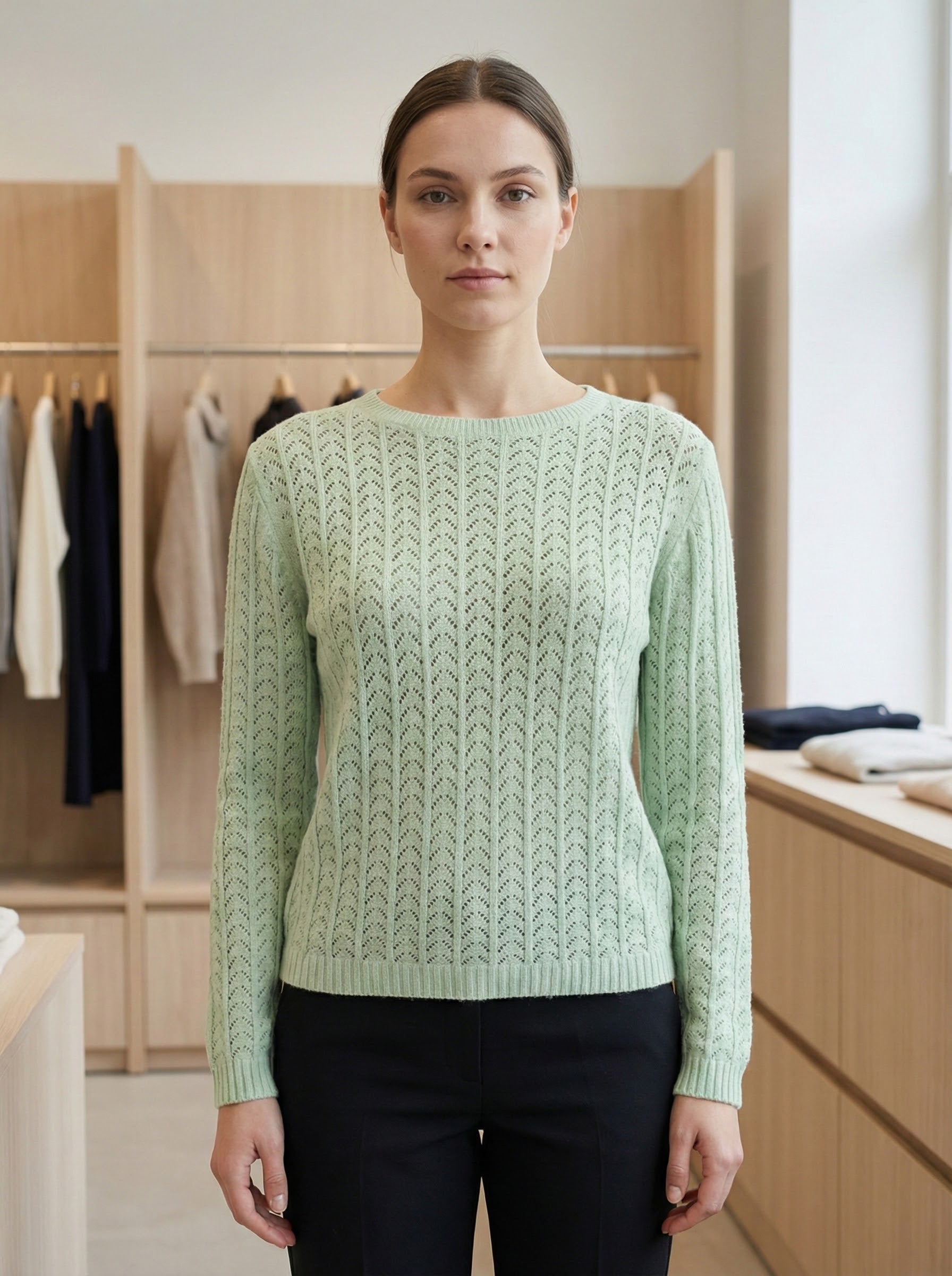 Openwork skin-friendly sweate gd1531