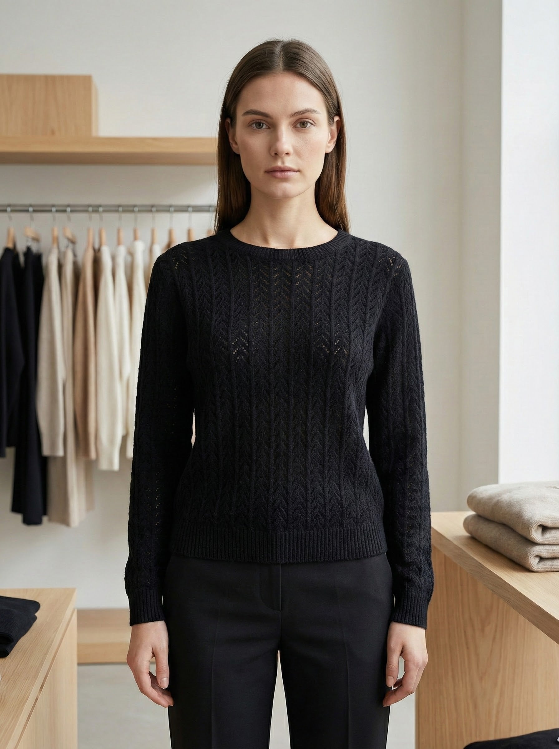 Openwork skin-friendly sweate gd1531