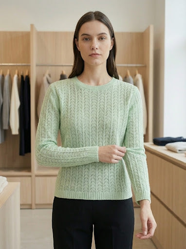 Openwork skin-friendly sweate gd1531