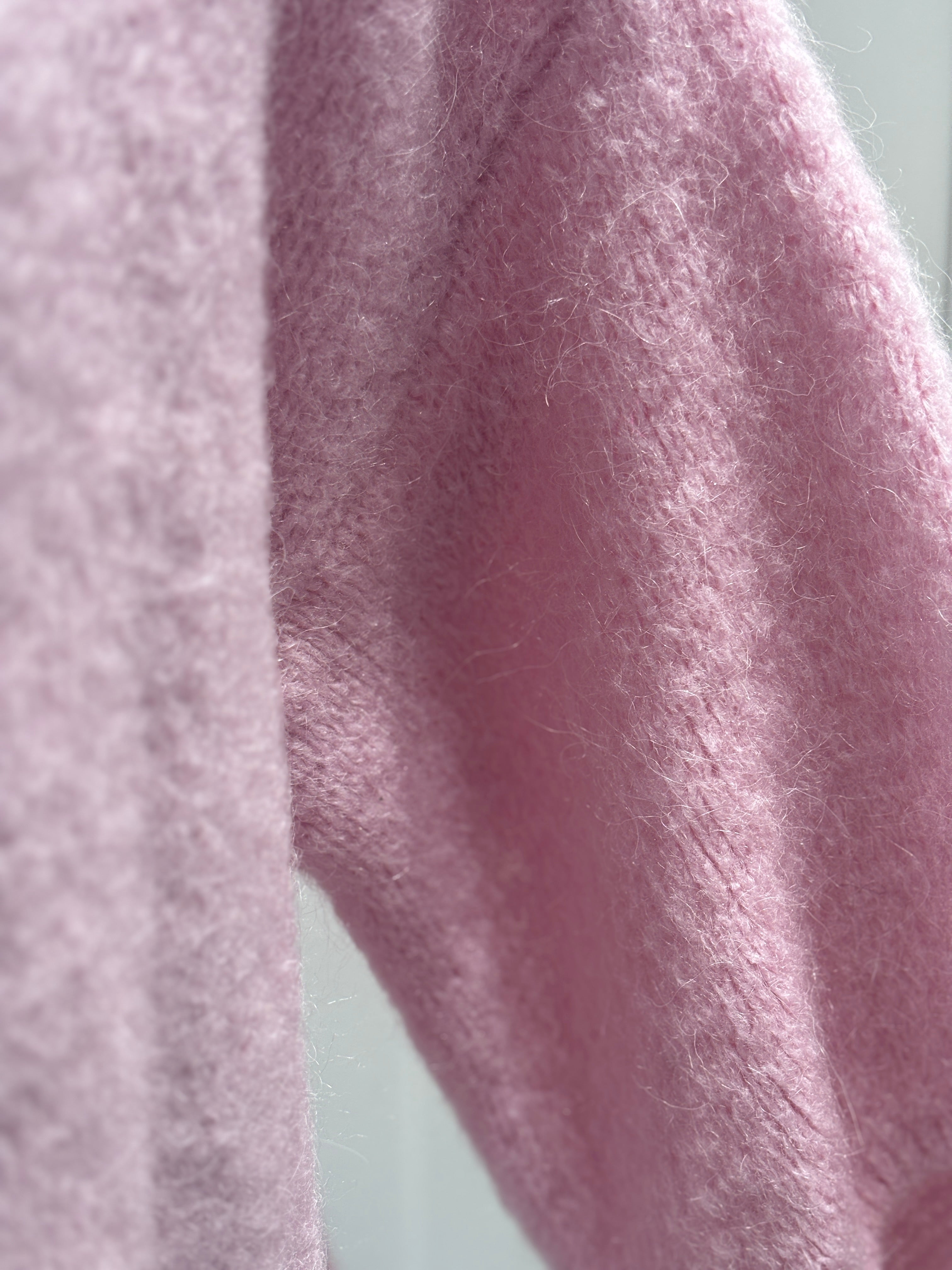 baby alpaca Mid-length sleeve Cardigan crew neck art.21287