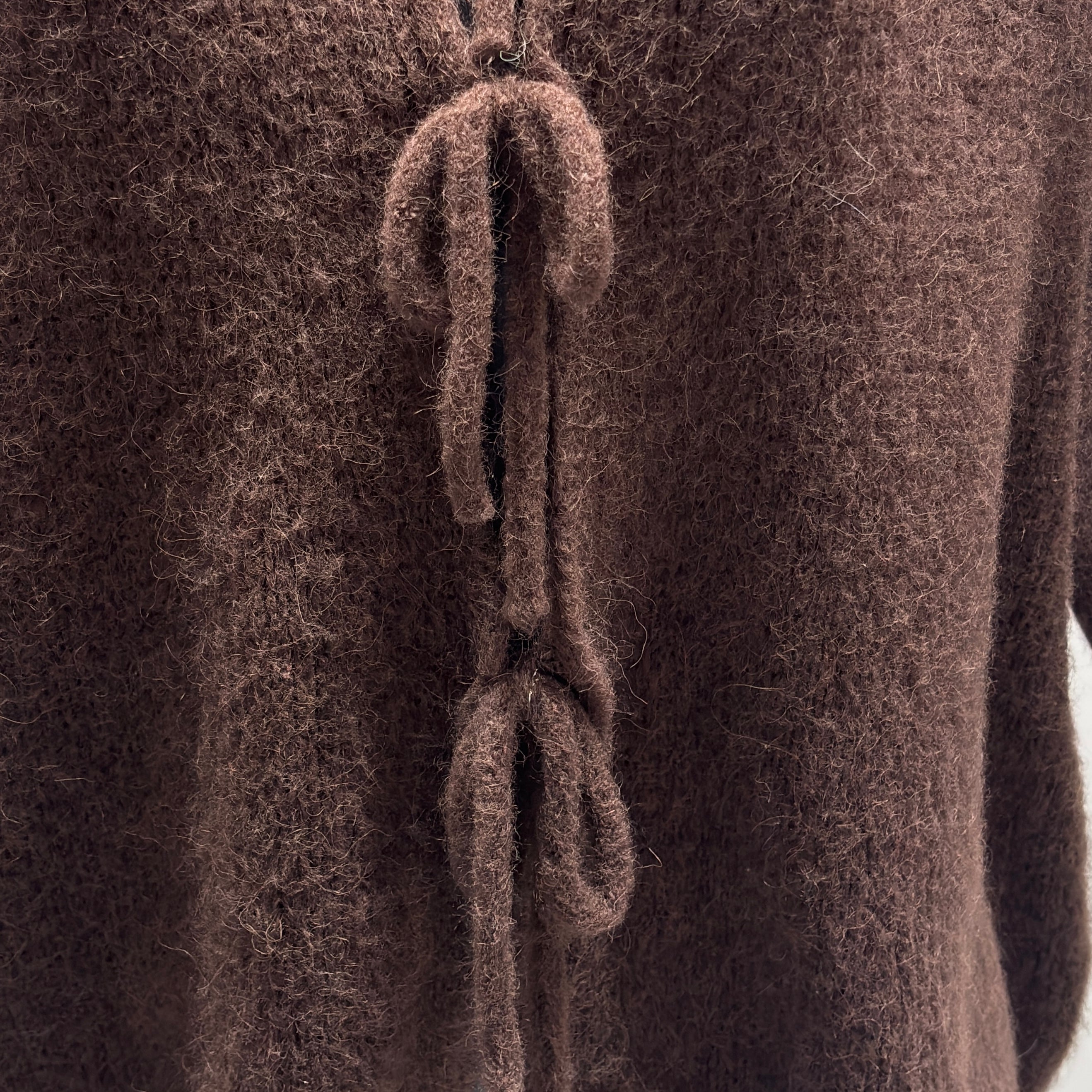 baby alpaca Mid-length sleeve Cardigan crew neck art.21287