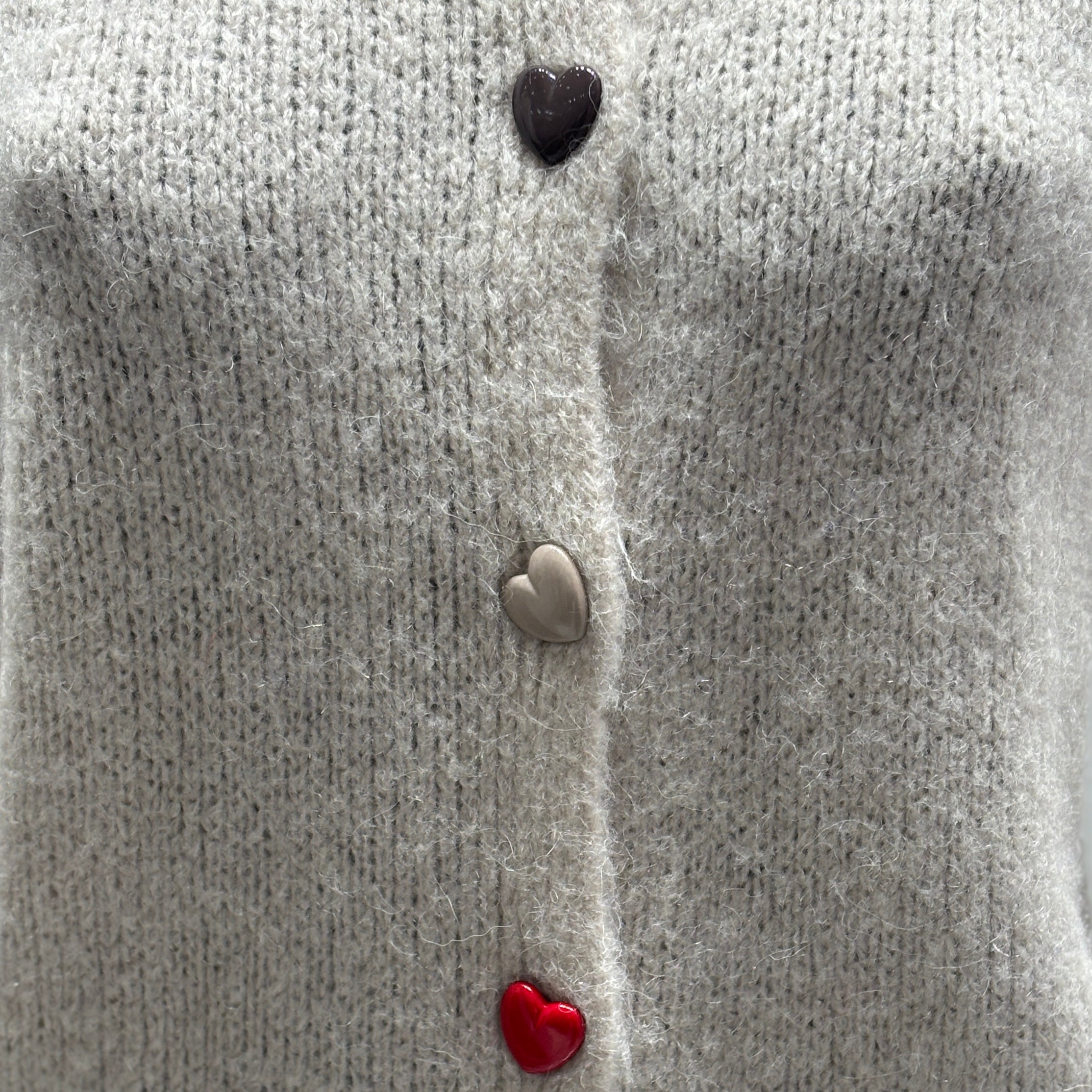 baby alpaca long sleeve Cardigan crew neck art.21502