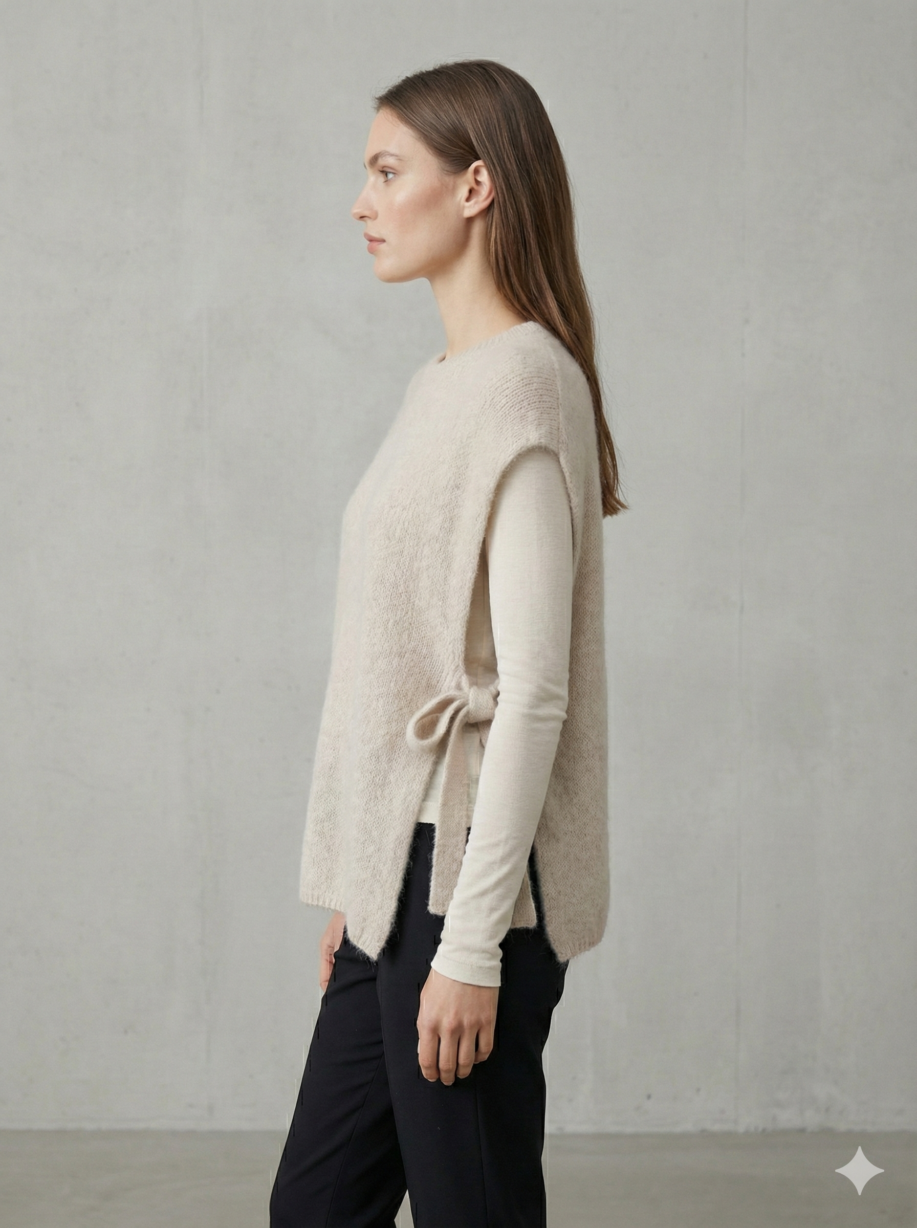 baby alpaca Vest, waistcoat, straps art.21577