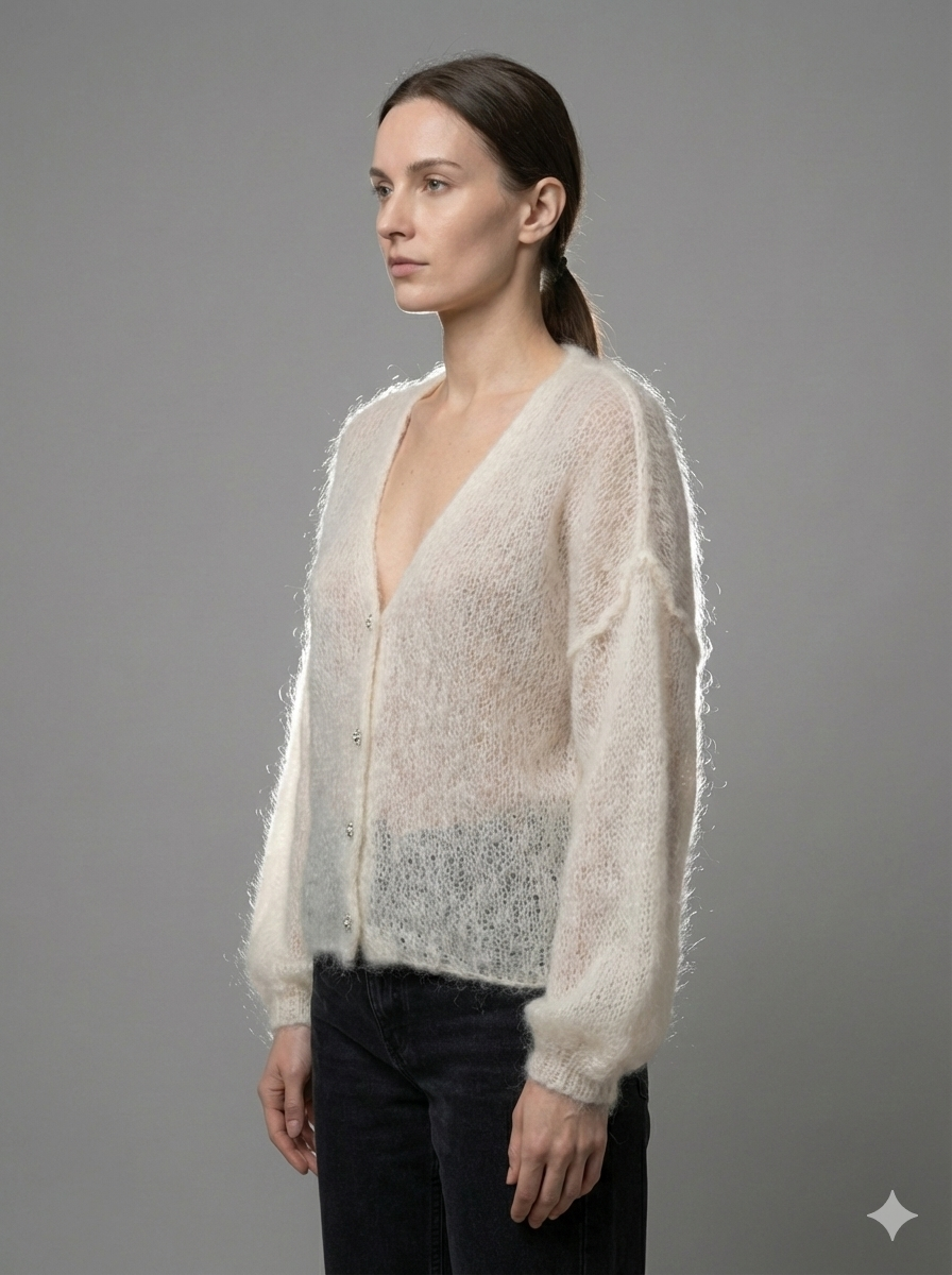Baby Mohair long-Sleeve Cardigan Art.21597
