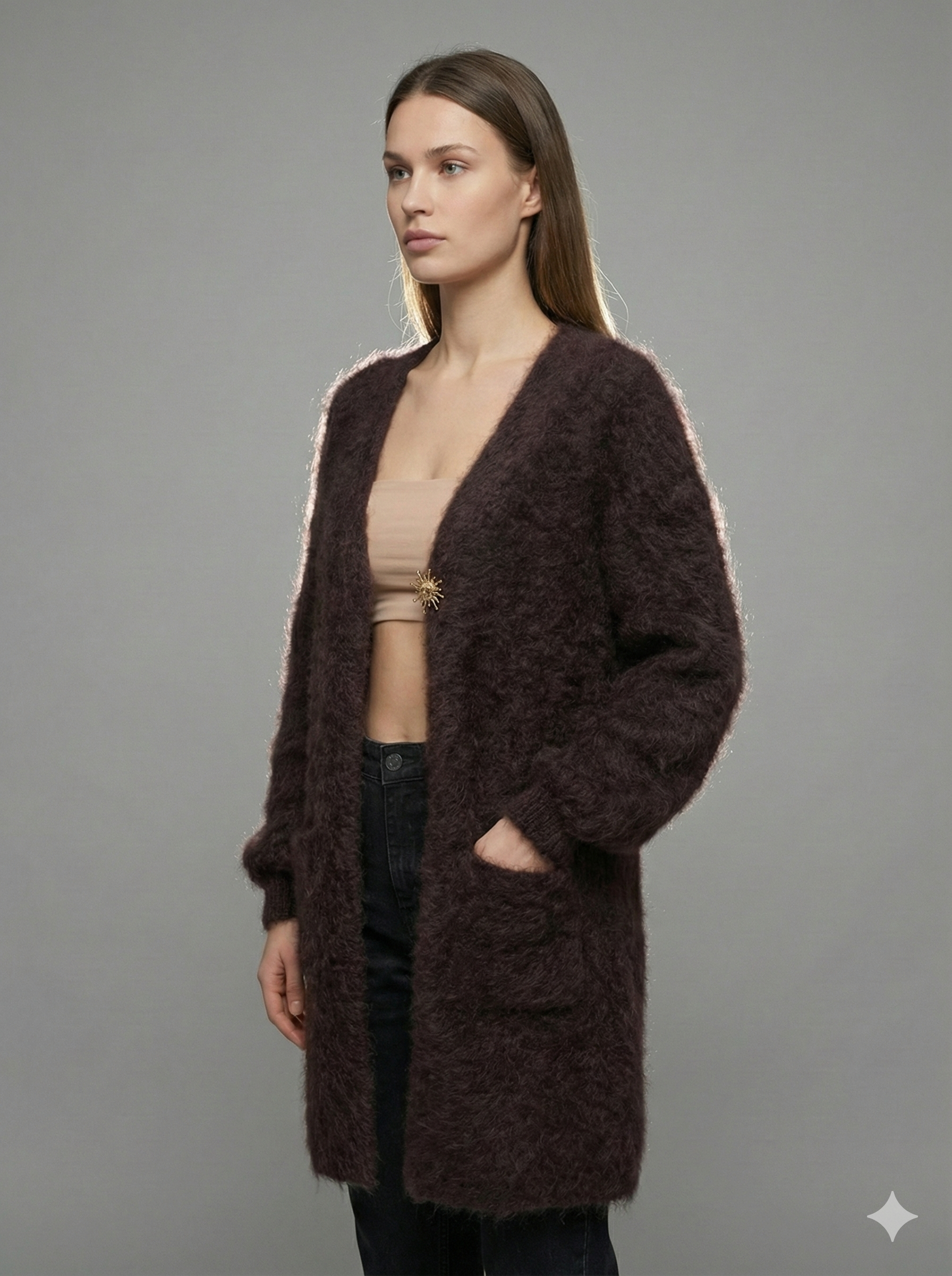 Baby Mohair long-Sleeve Cardigan Art.8189