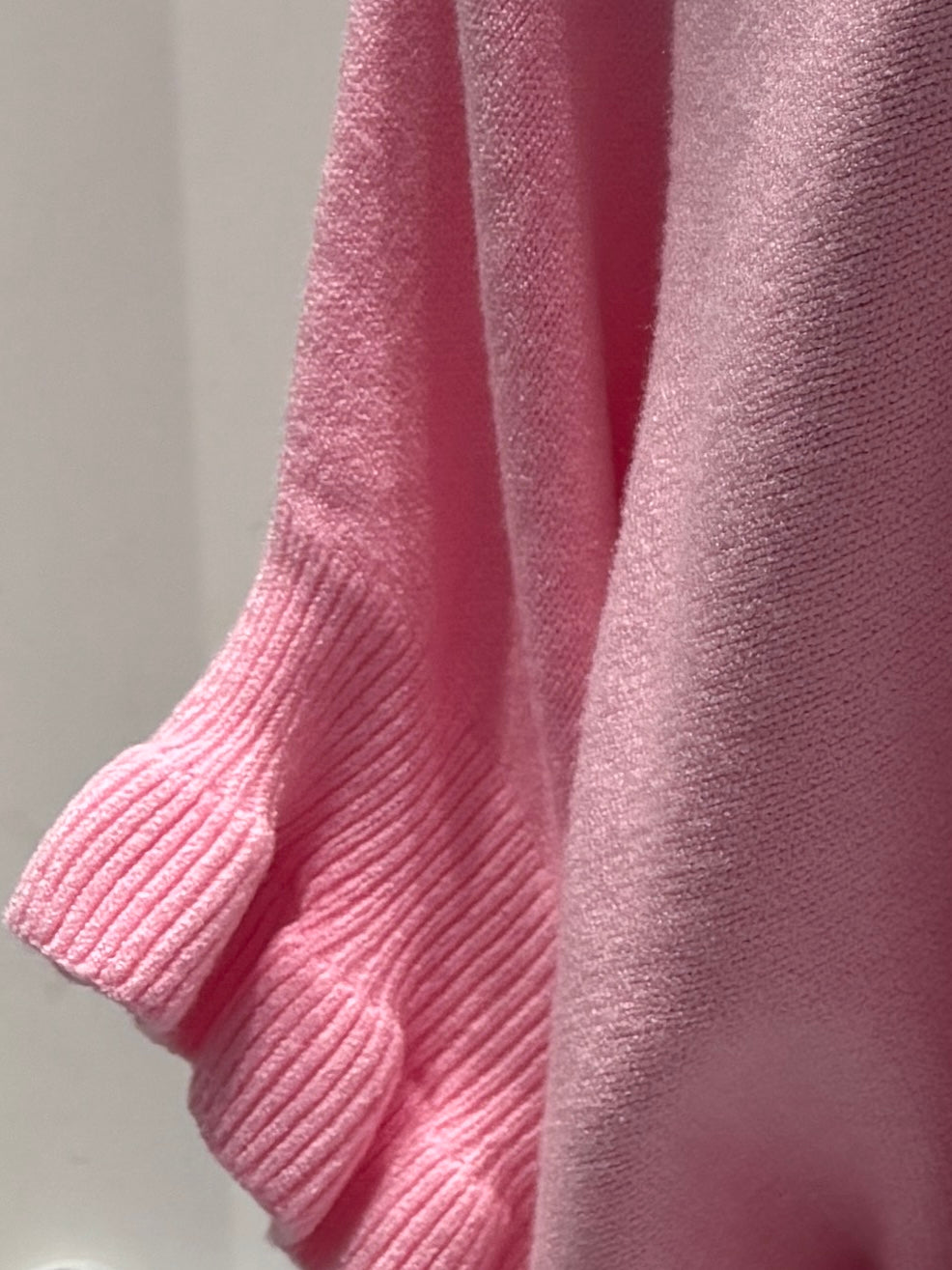 Spring/Summer Sweater, Short Sleeve, Petal-Shaped Sleeves, V-Neck, Casual art.sy8193