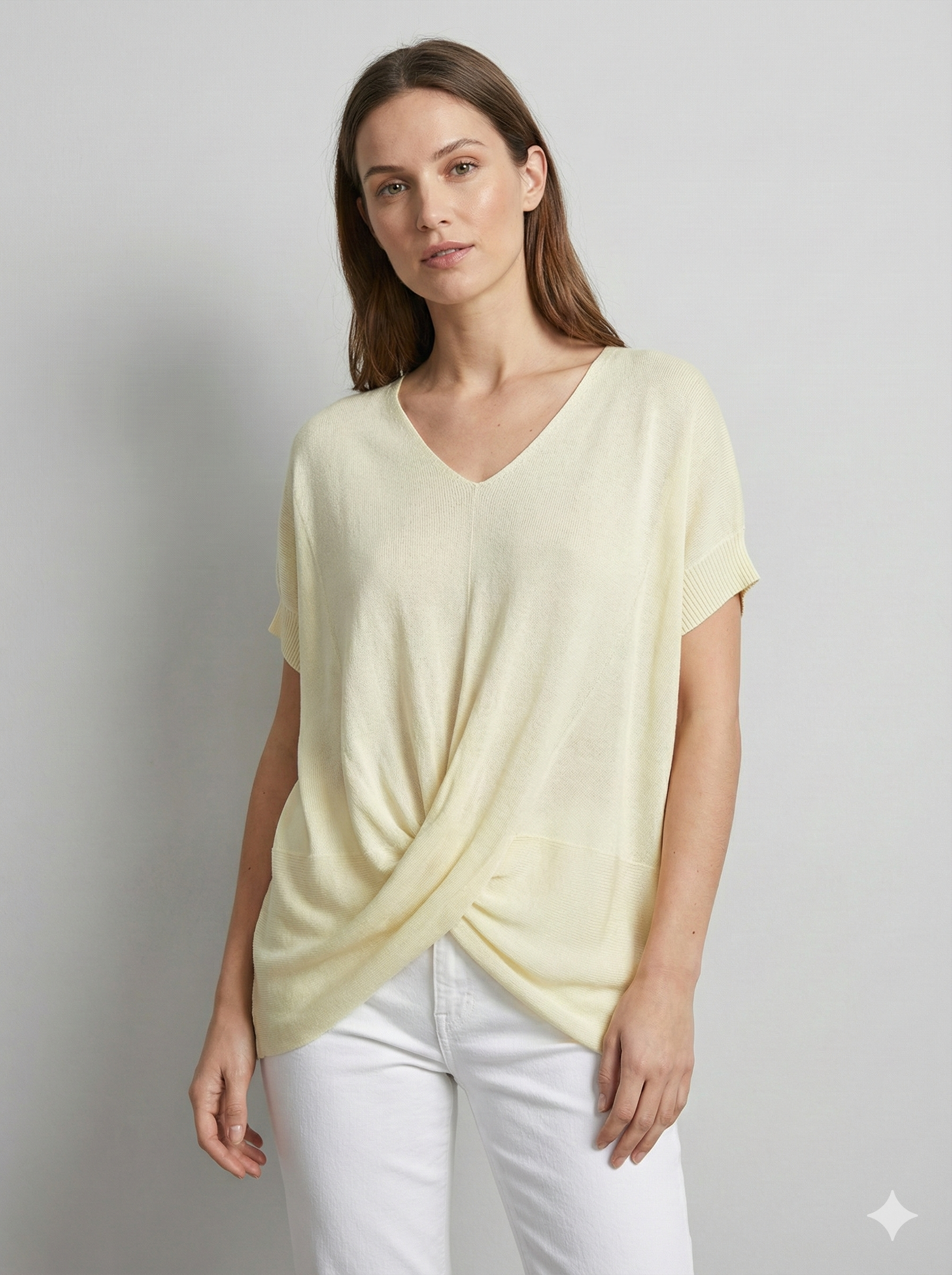 Short-sleeved,cross, V-neck, casual. art.6806