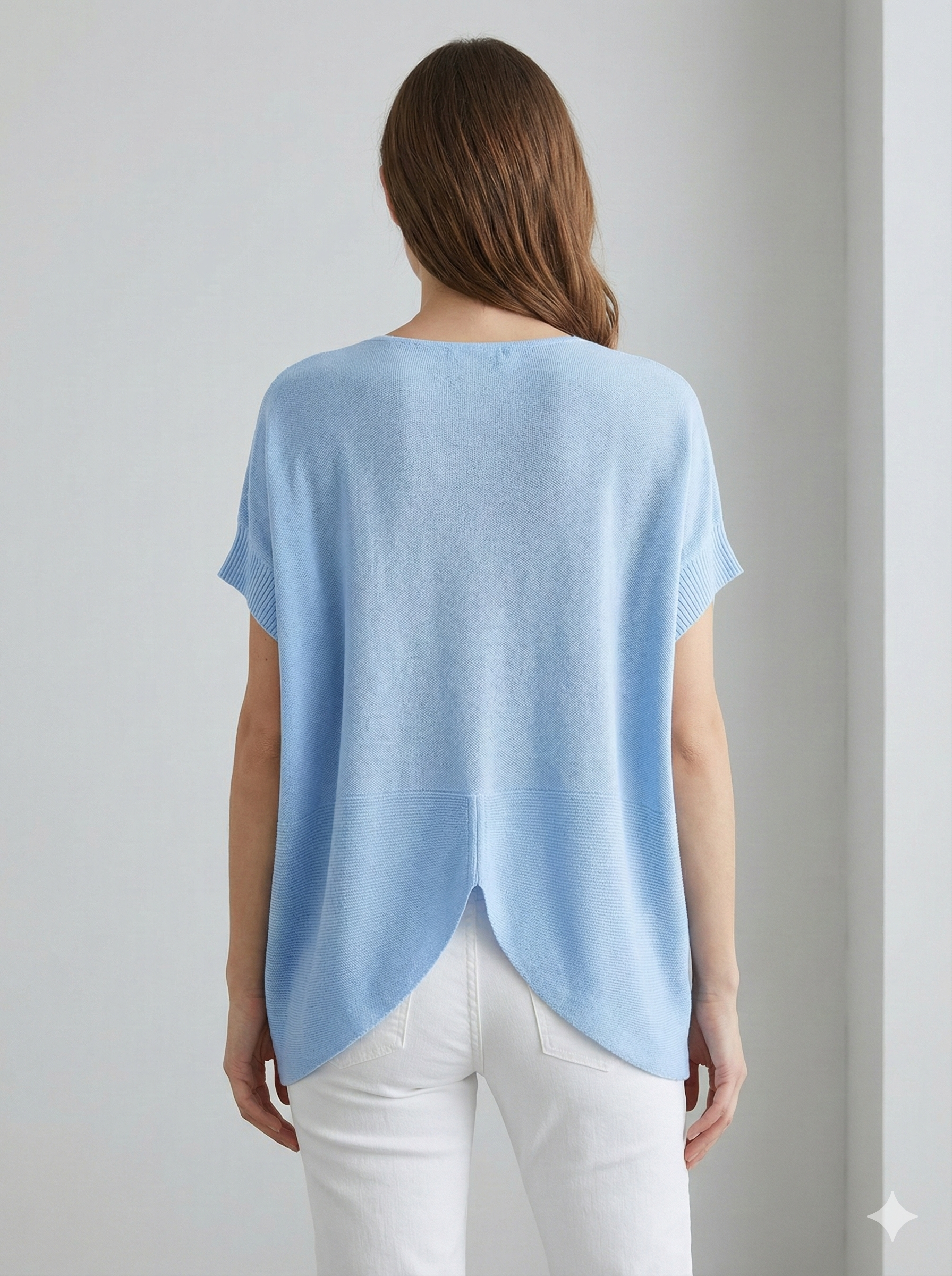 Short-sleeved,cross, V-neck, casual. art.6806