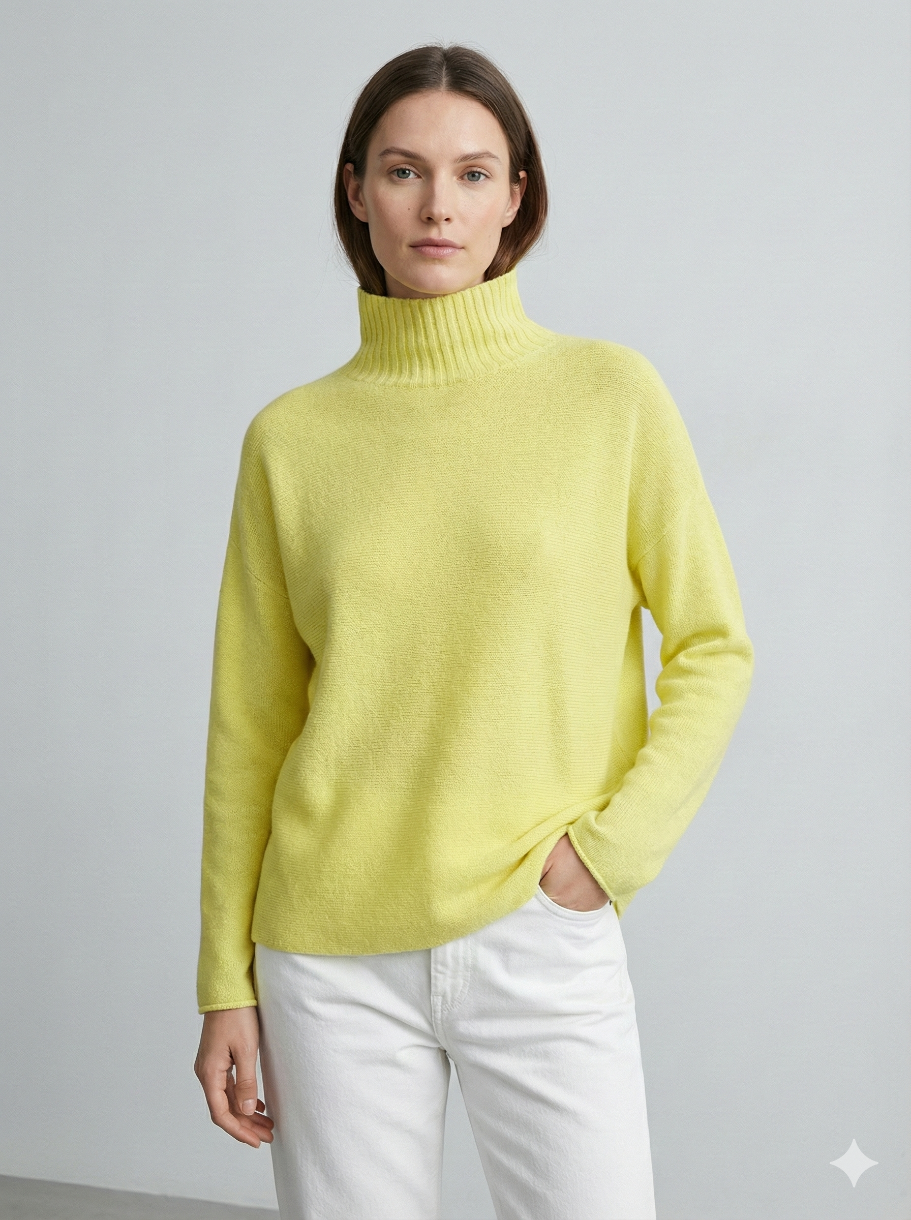 High neck, long sleeves. Classic and casual, perfect for spring. art.sy8861