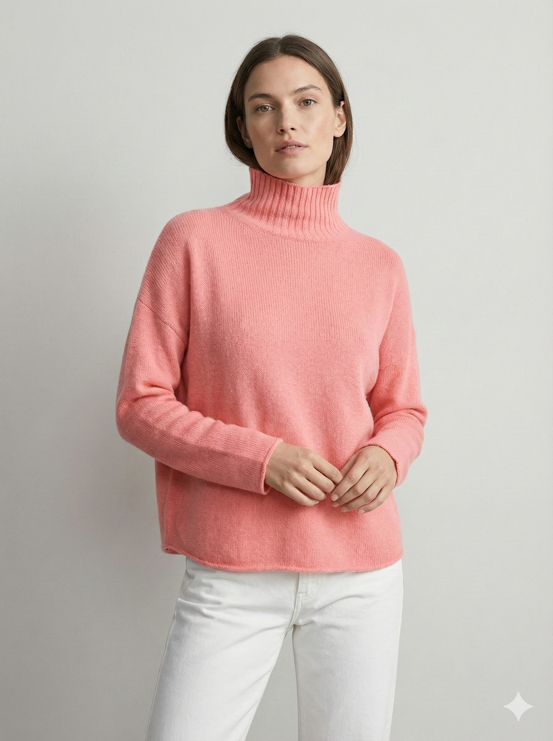 High neck, long sleeves. Classic and casual, perfect for spring. art.sy8861