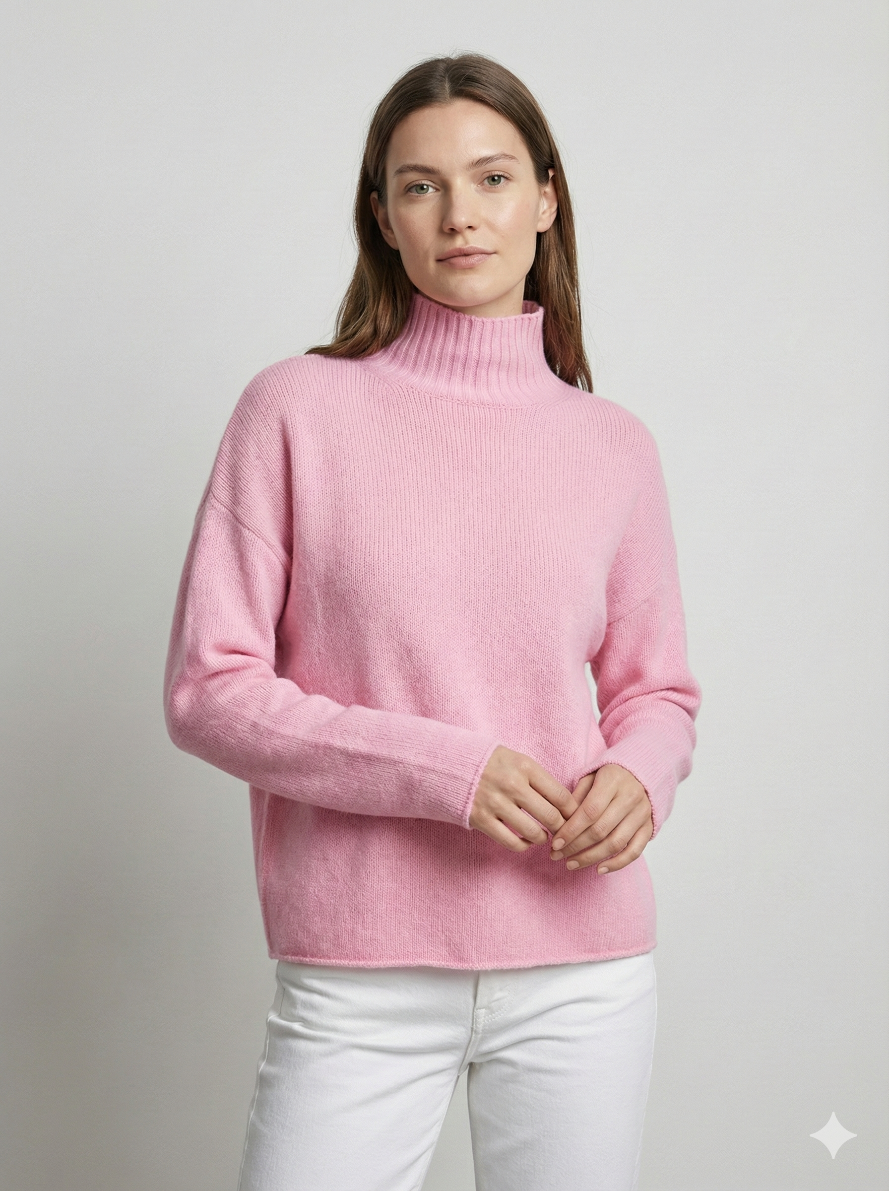 High neck, long sleeves. Classic and casual, perfect for spring. art.sy8861