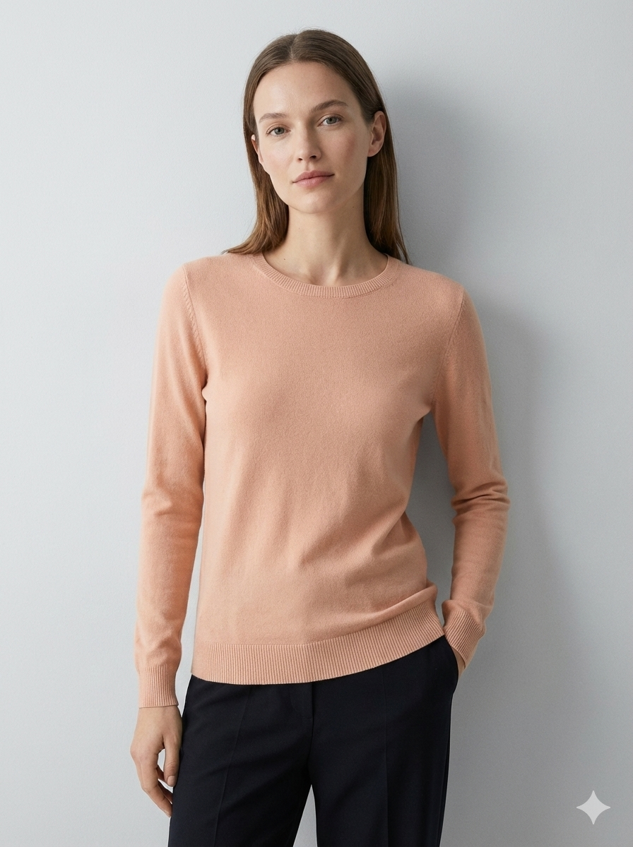 Crew-neck long sleeves base sweater rc063