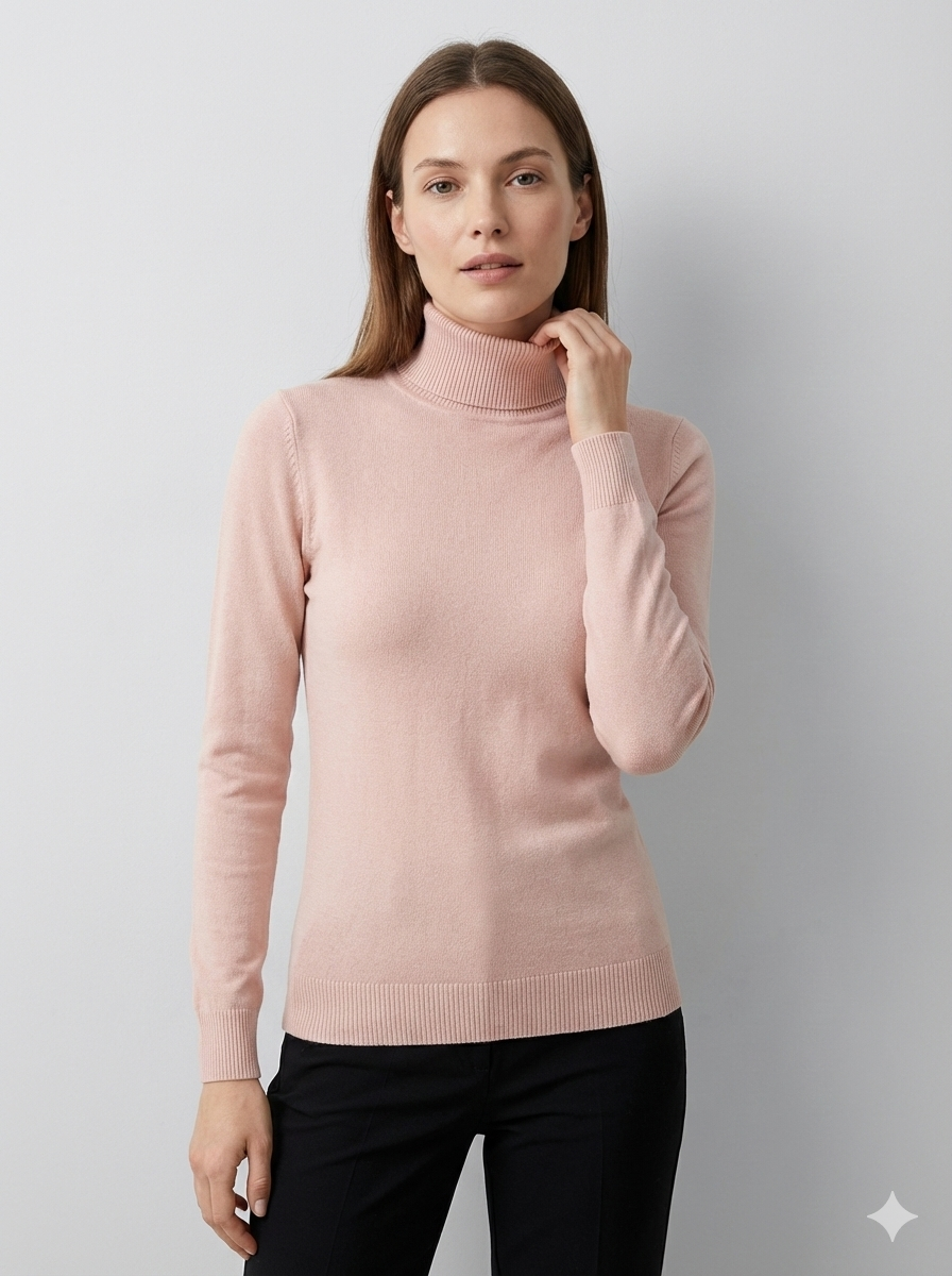High-neck long sleeves base sweater rc067