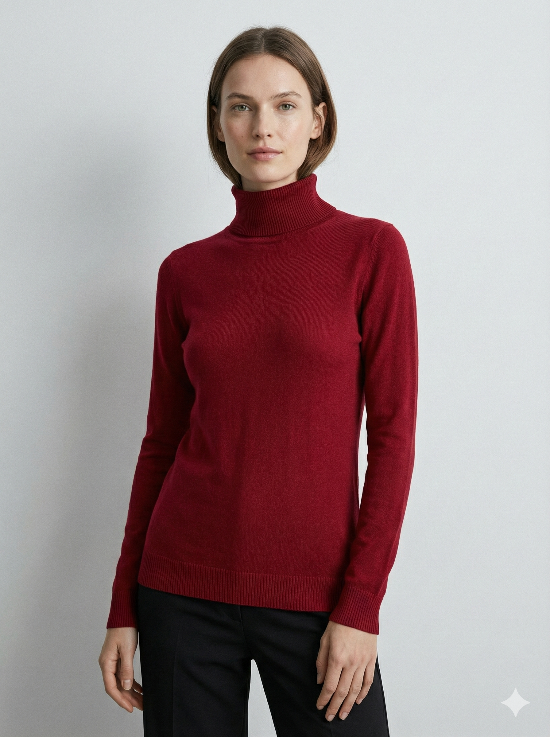 High-neck long sleeves base sweater rc067