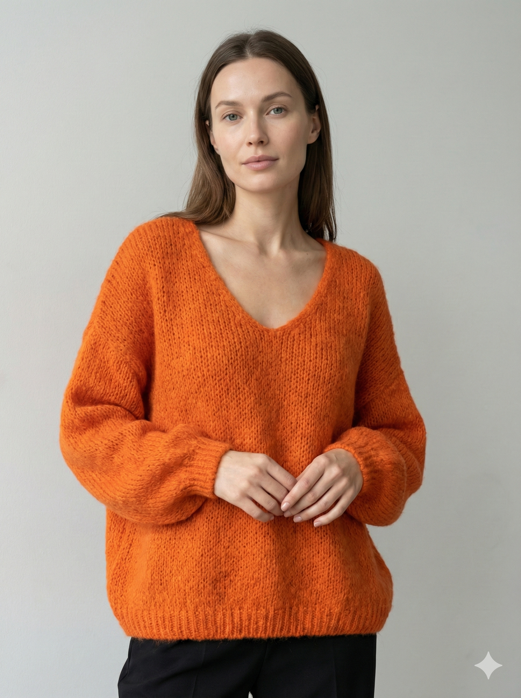 Cultural Jacquard V-neck Sweater art. 21568