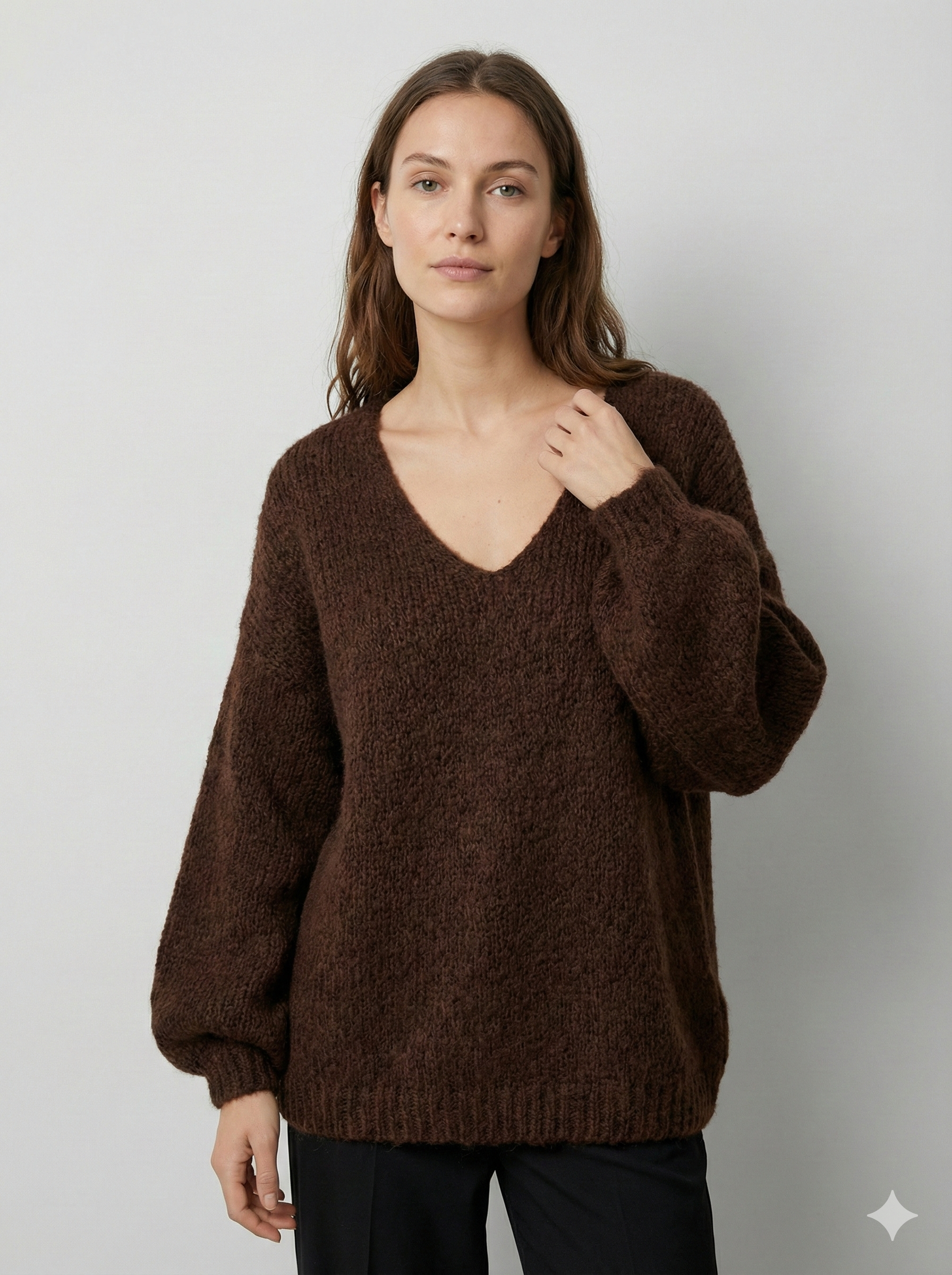 Cultural Jacquard V-neck Sweater art. 21568