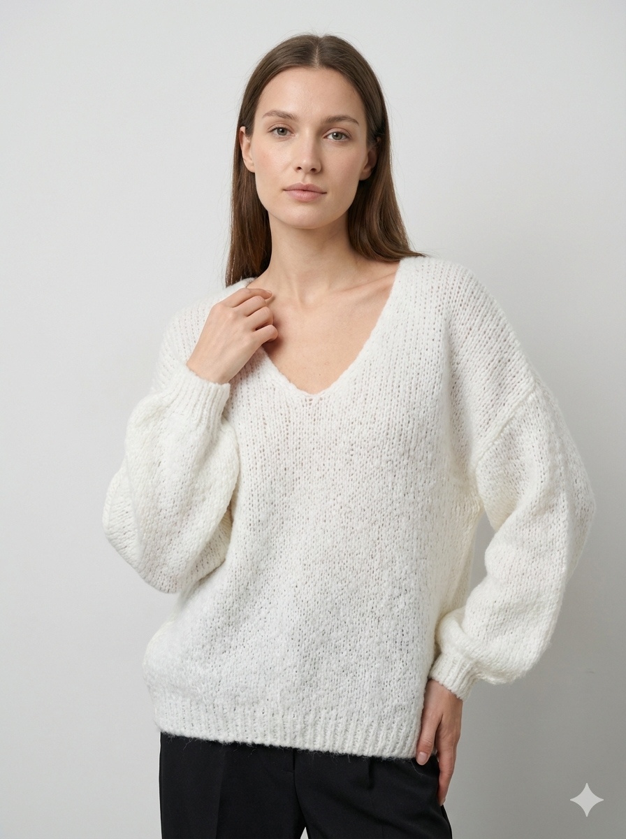 Cultural Jacquard V-neck Sweater art. 21568
