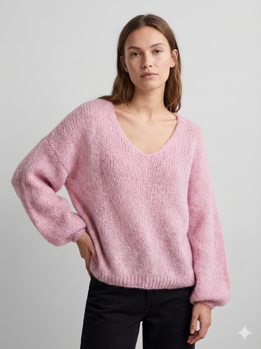 Cultural Jacquard V-neck Sweater art. 21568