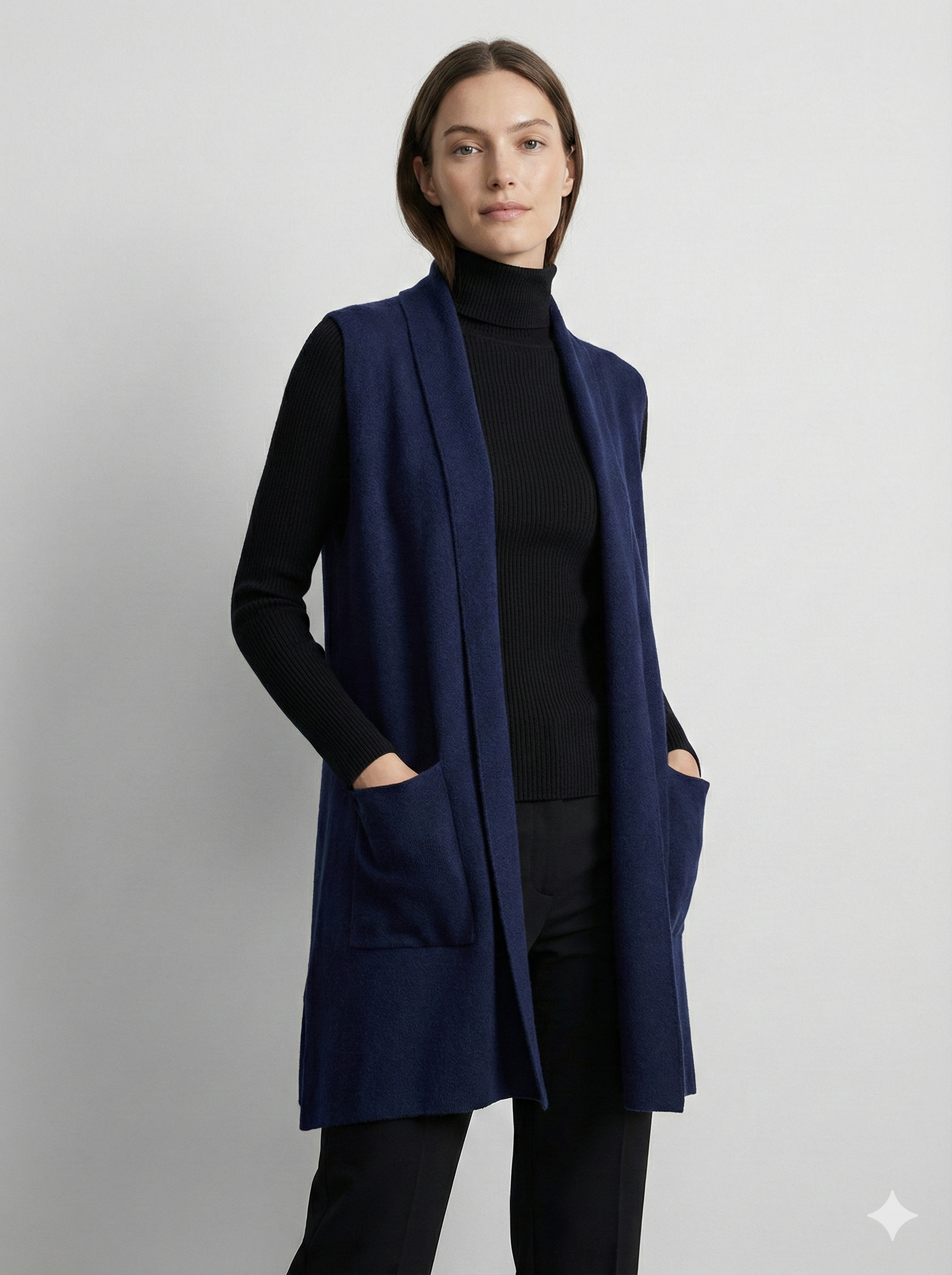 Women's Cardigan Sleeveless pocket art rc008