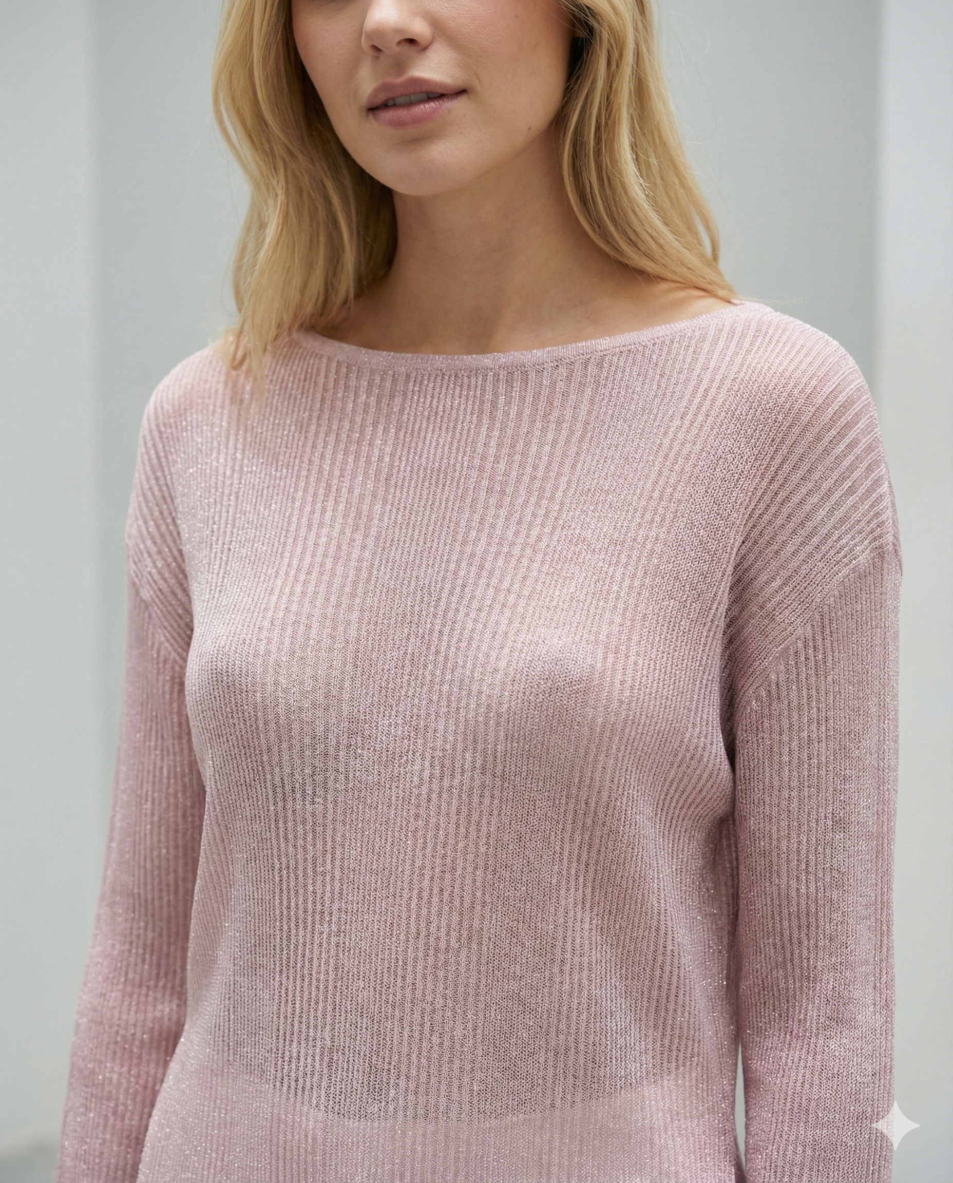 Crew-neck cardigan lurex 35210