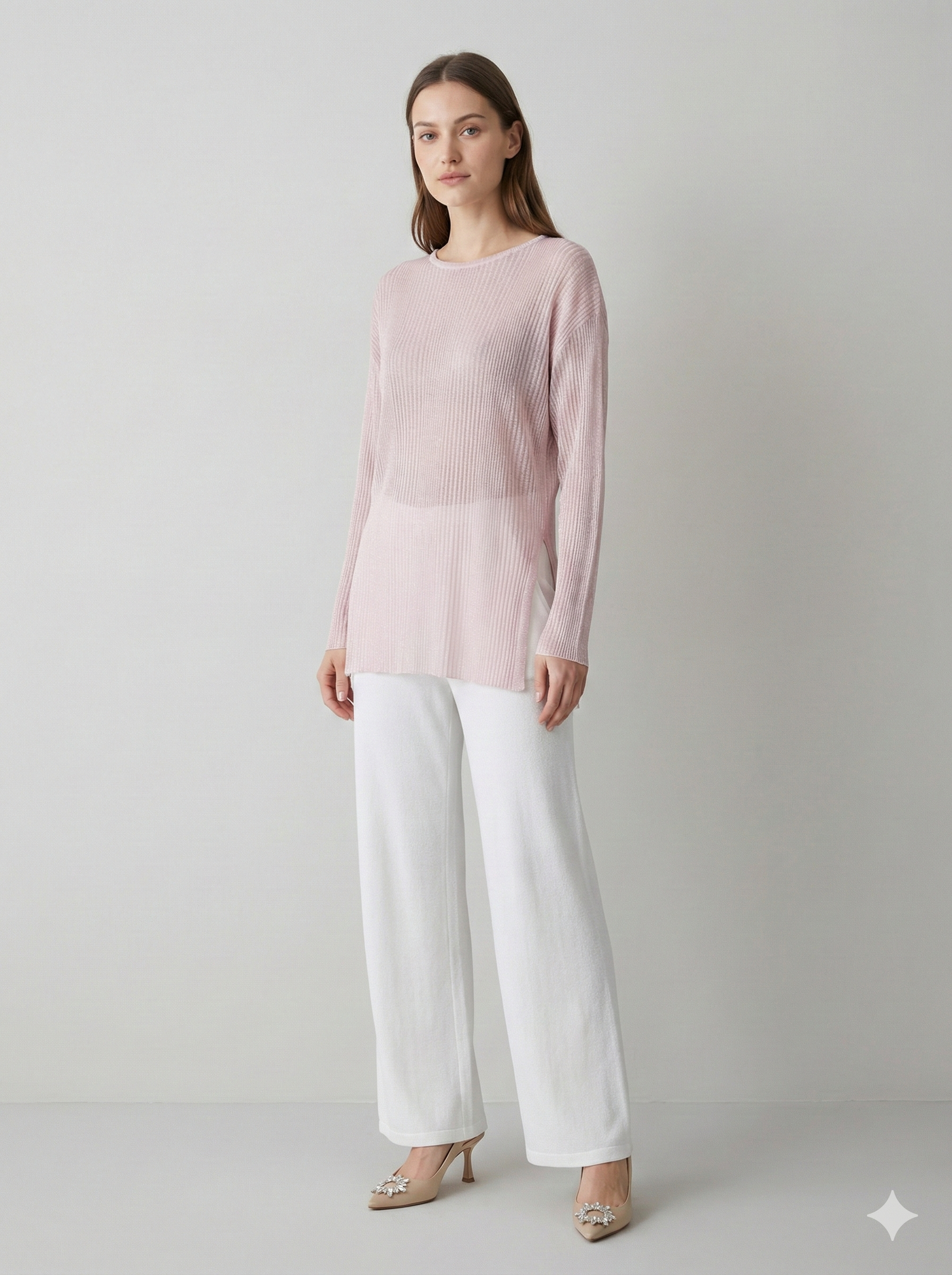 Crew-neck cardigan lurex 35210