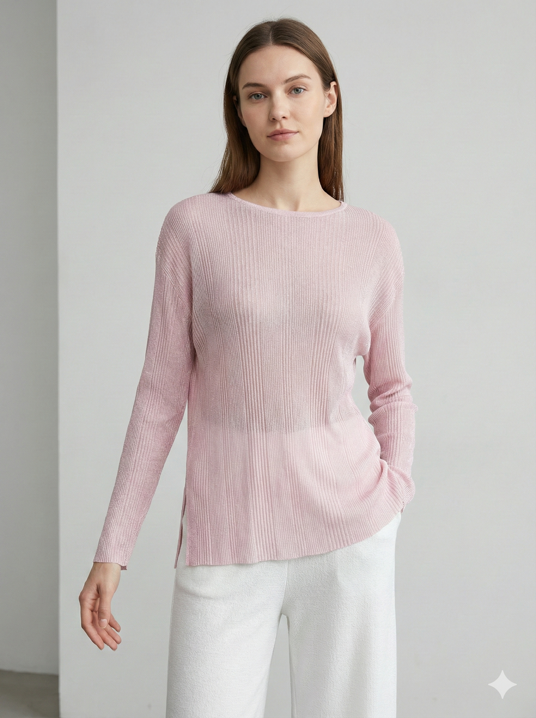 Crew-neck cardigan lurex 35210