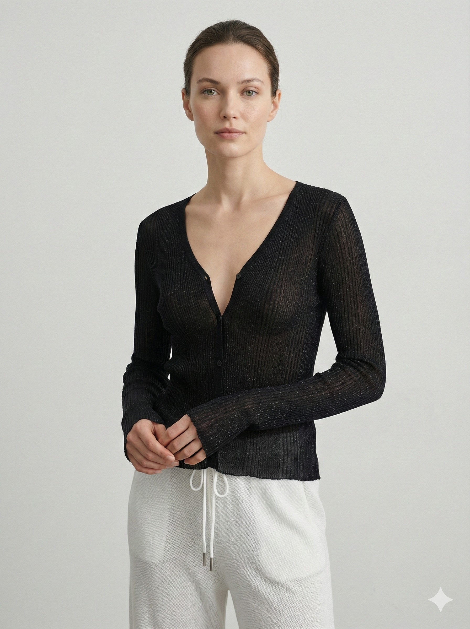 v-neckcardigan lurex 35213