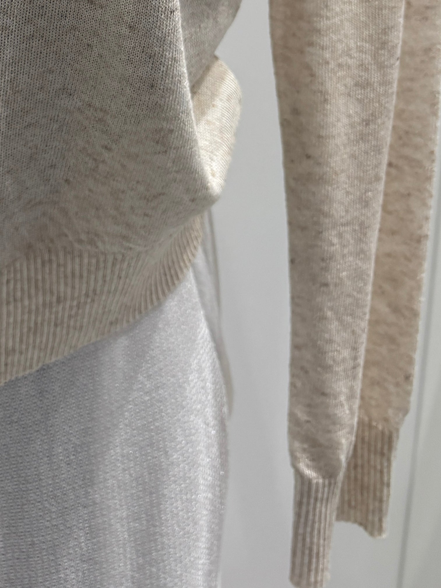 Lyocell linen V-neck cardigan sweater 92312