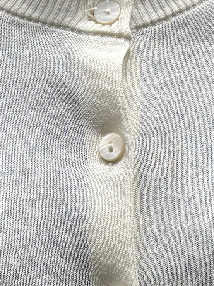 Lyocell linen V-neck cardigan sweater 92312