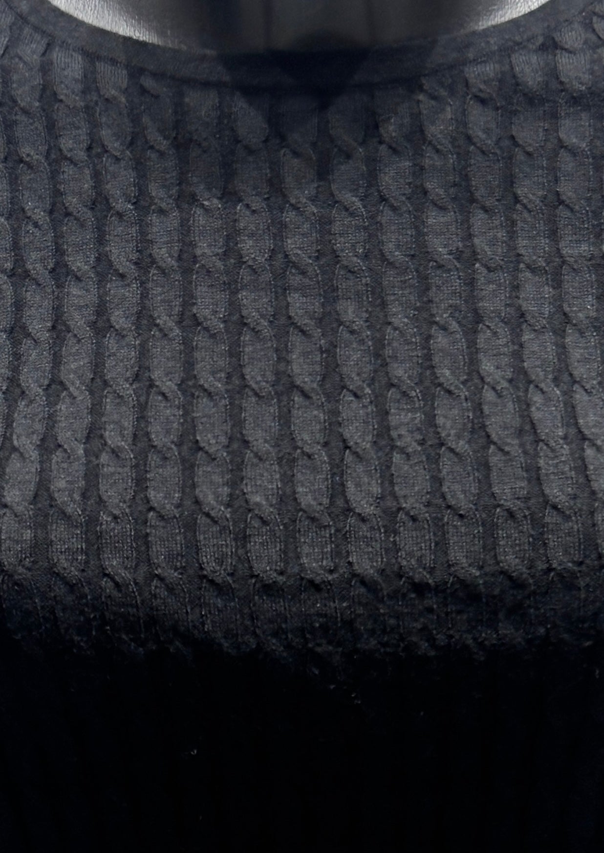 3D seamless Long-sleeved crew neck sweater with twisted rope style, 33% wool.A8655 (Copy)