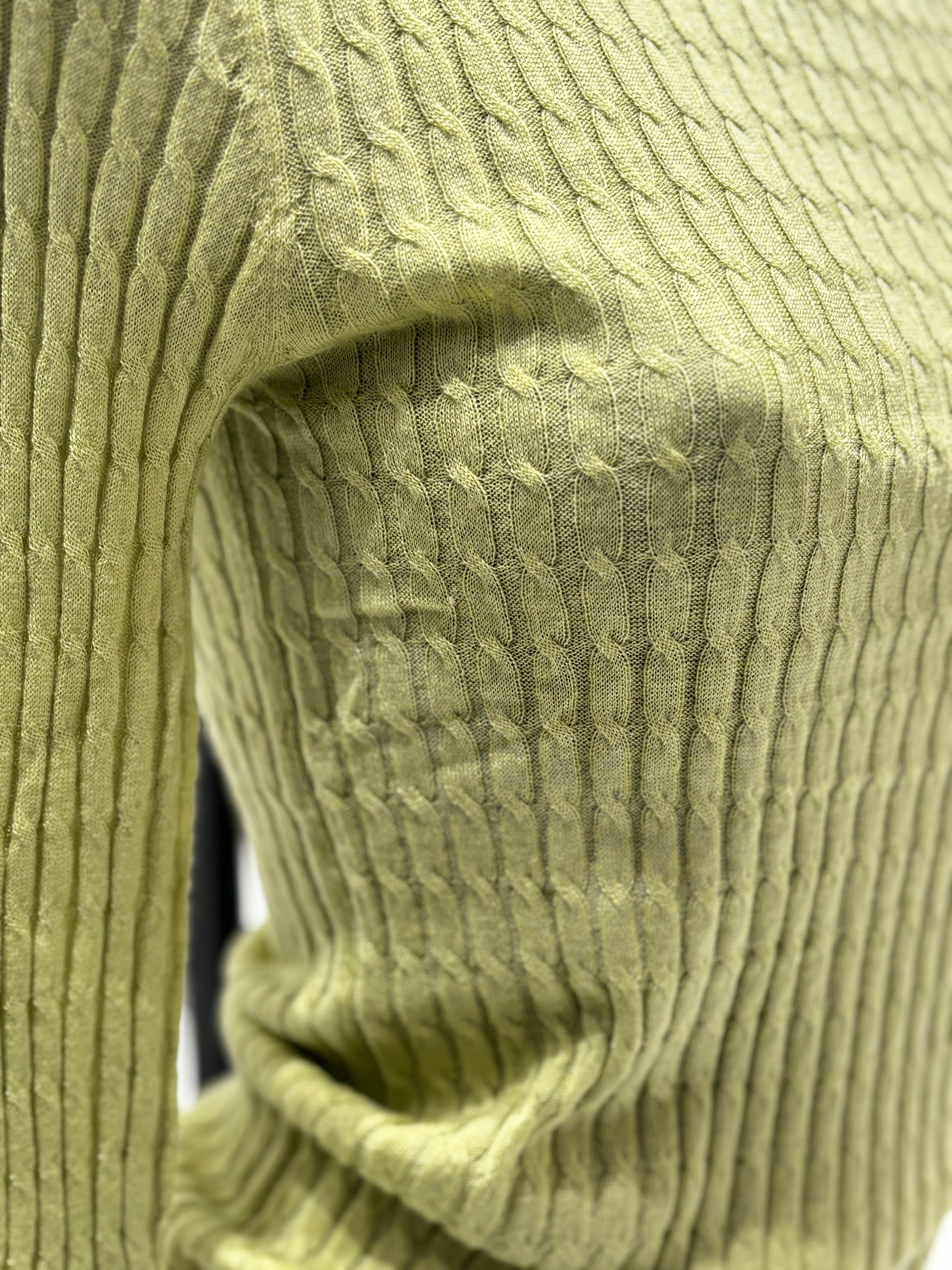 3D seamless Long-sleeved crew neck sweater with twisted rope style, 33% wool.A8655 (Copy)