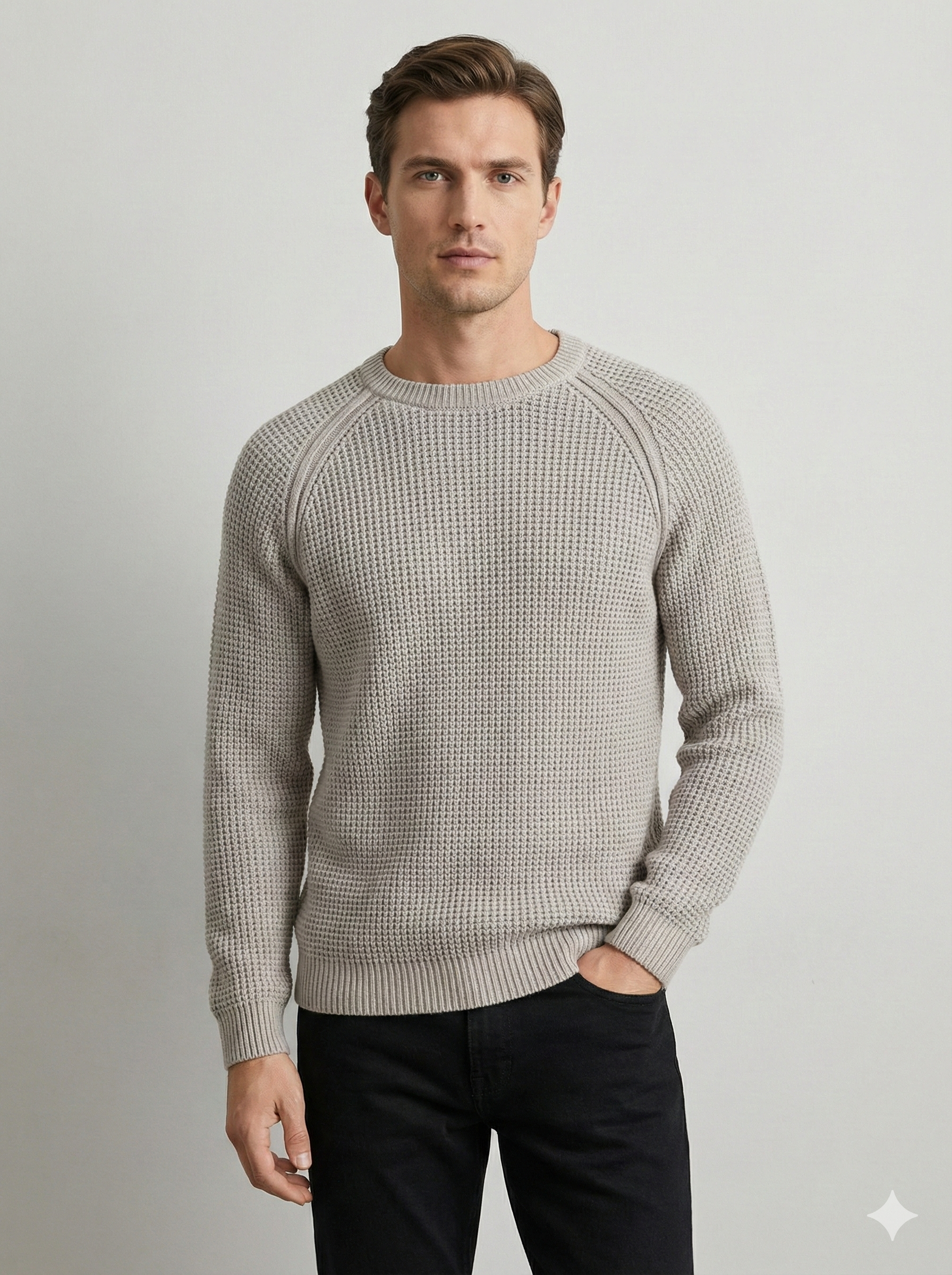 crew-neck cotton men sweater H013