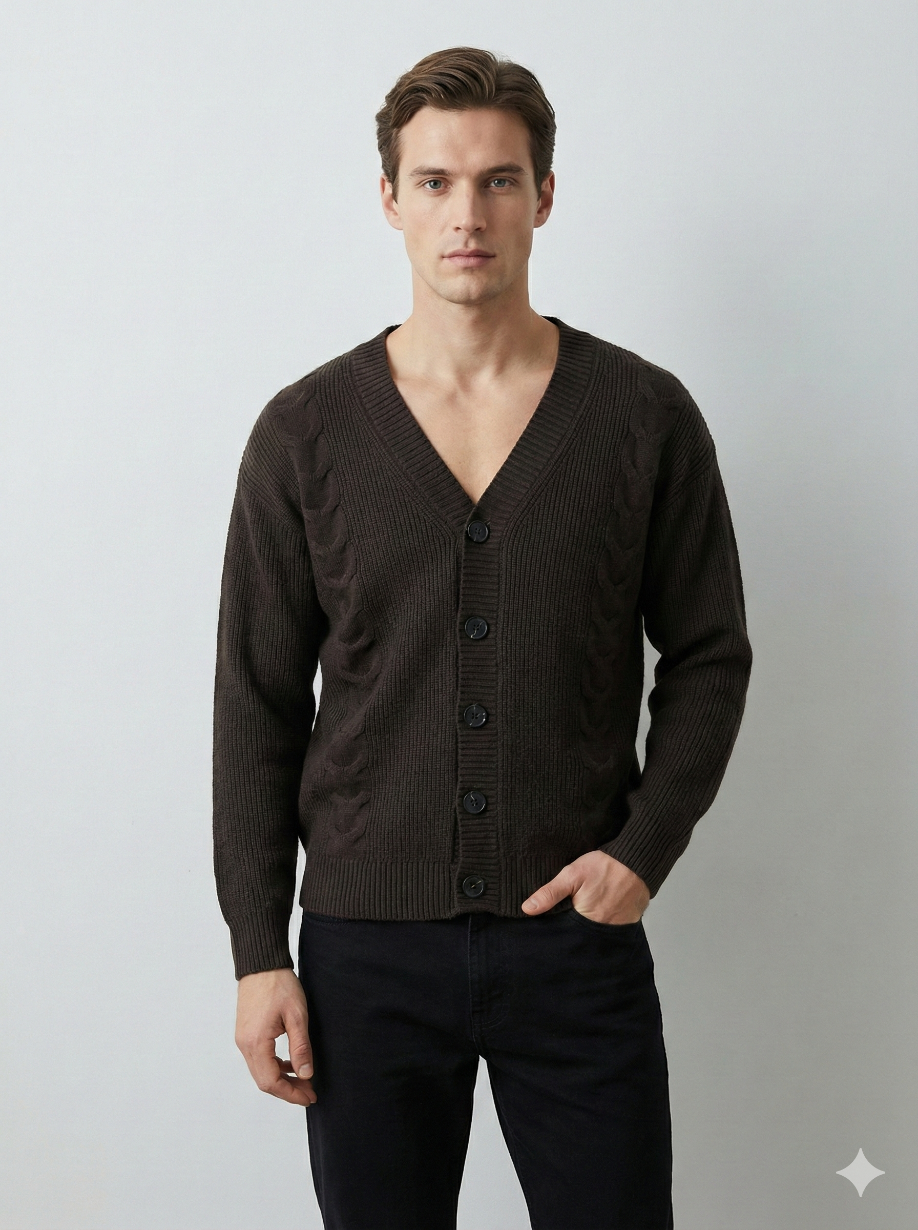 Men's button cardigan Sweater H017