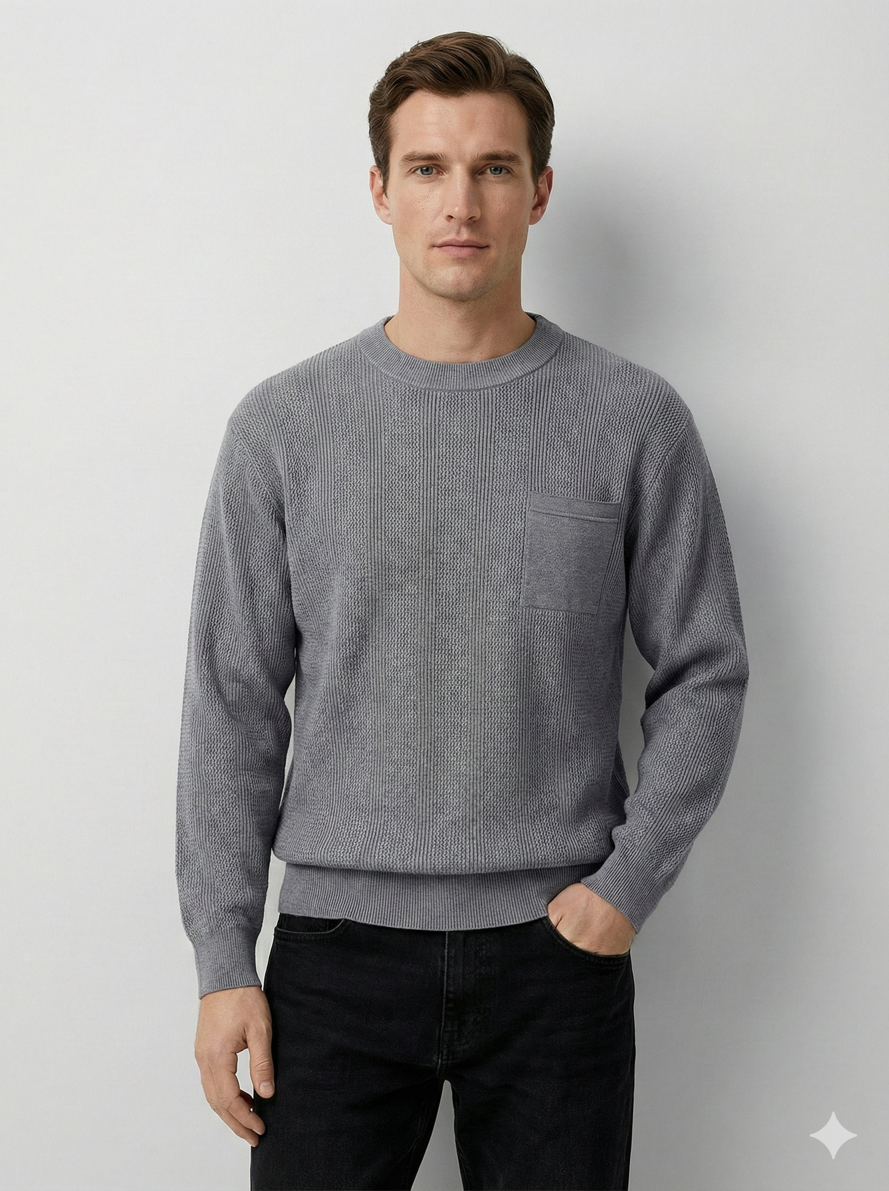 Men's fake pocket Sweater H026