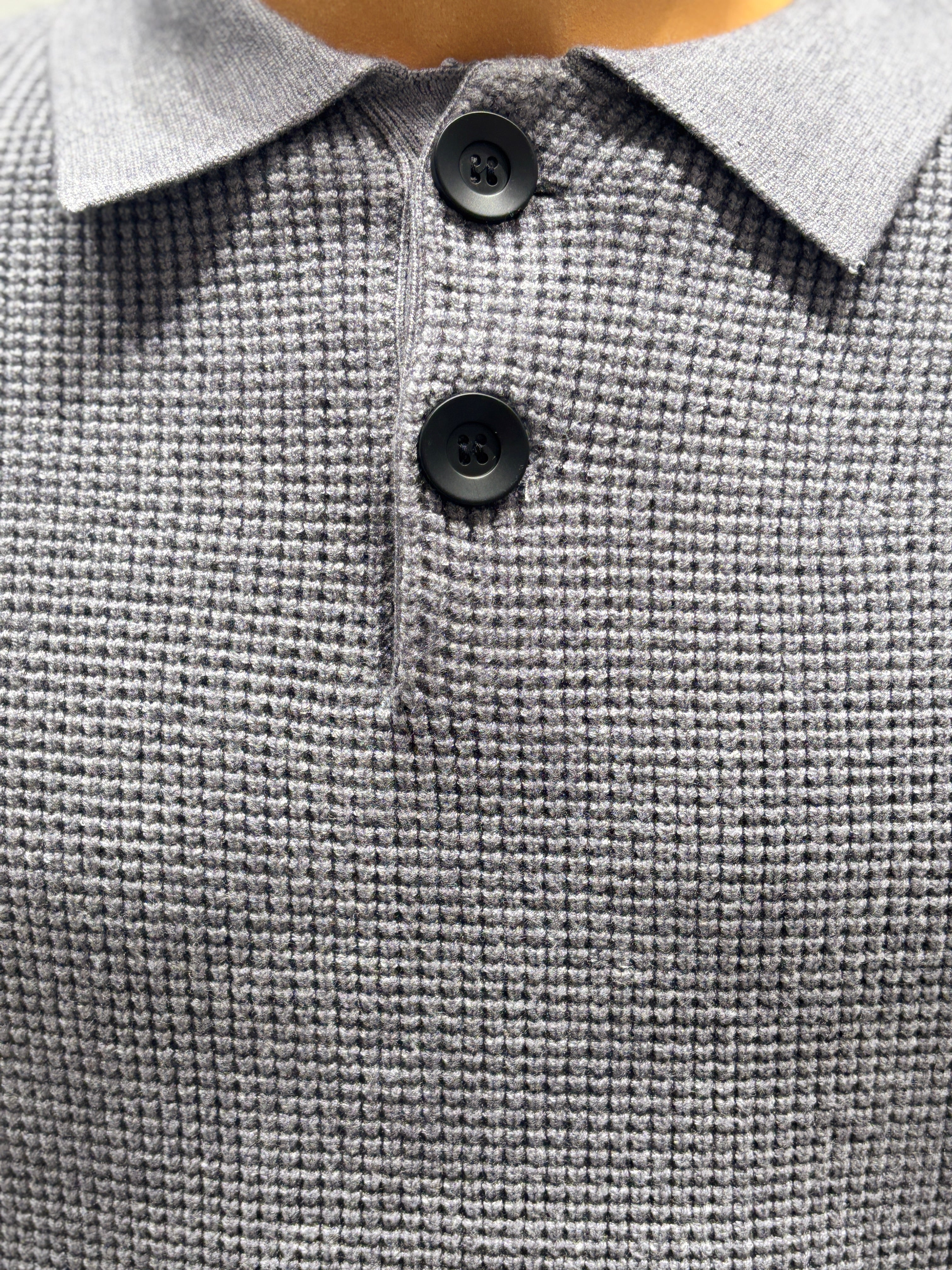 Men's Lapel Jacquard Sweater H016