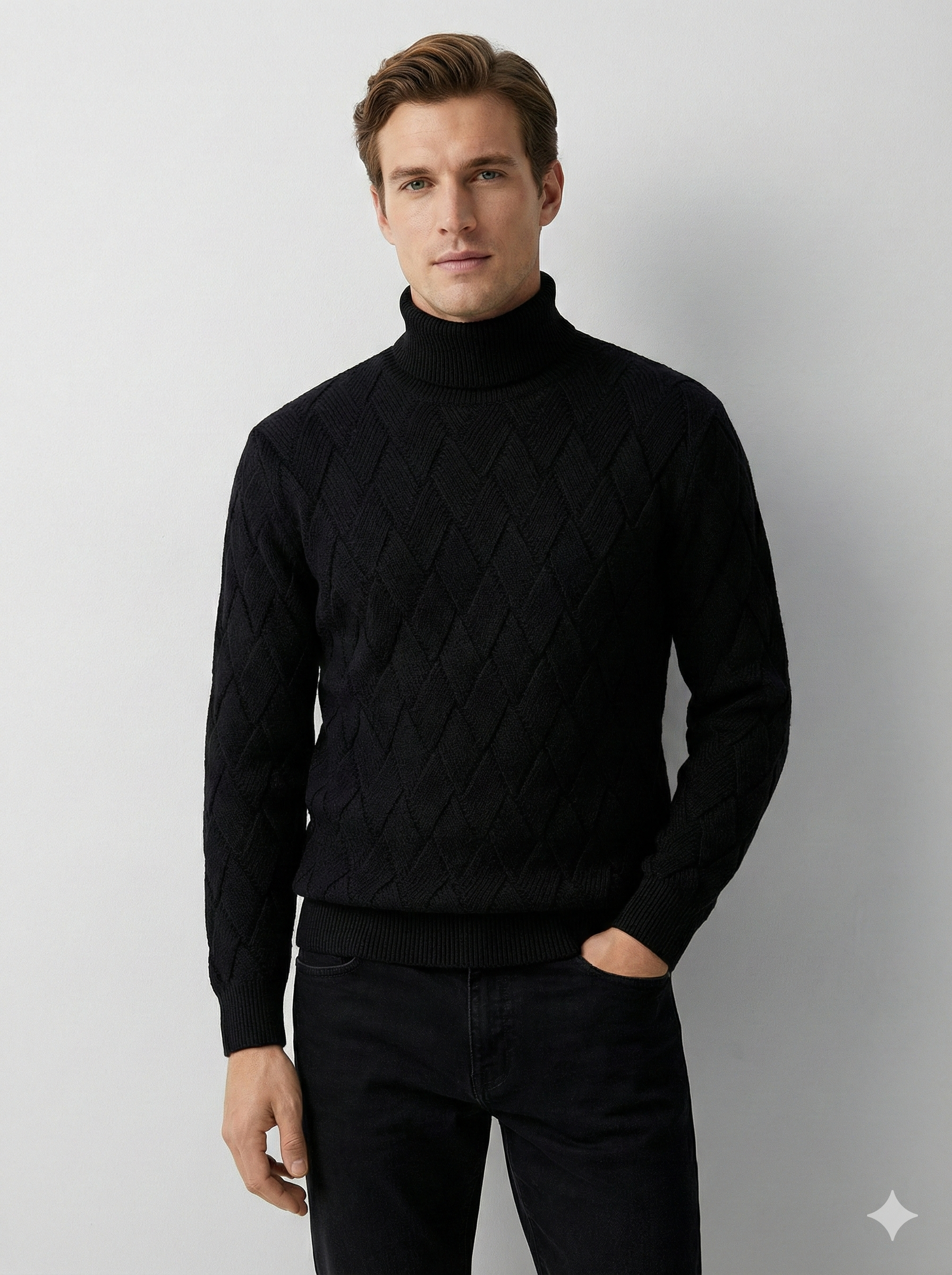 Men's Zipper Cardigan Sweater H037